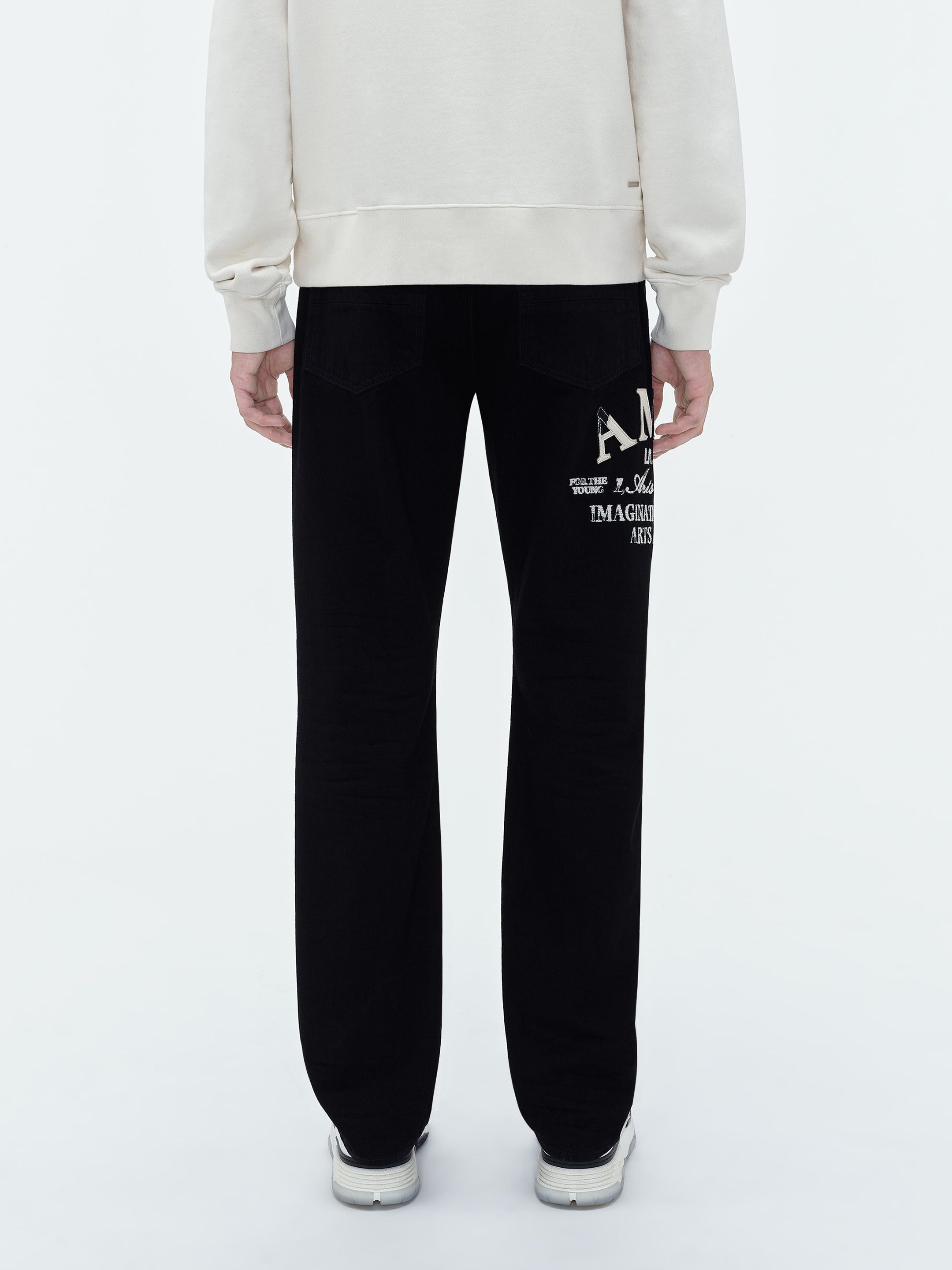 Amiri o1y0525 Logo Denim Pant in Black Size US 32 / EU 48 - 5 Thumbnail