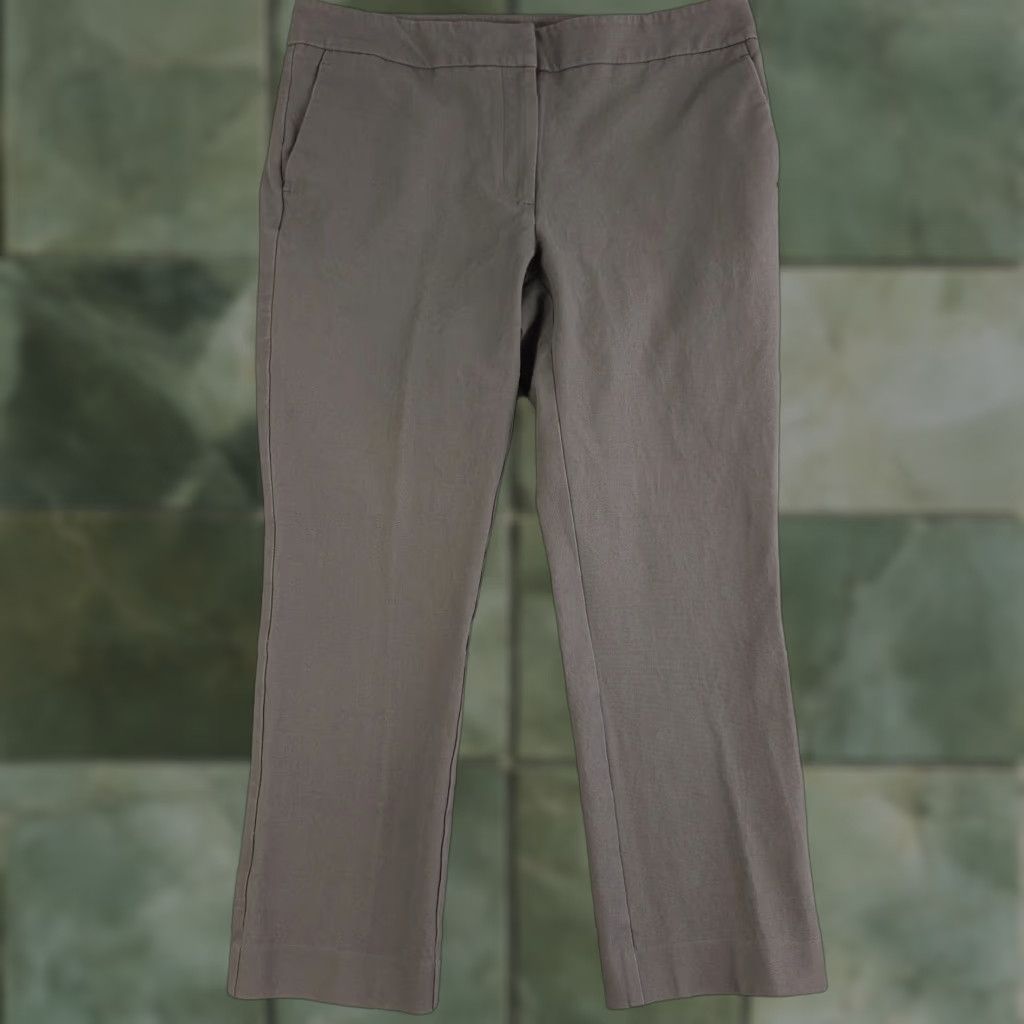 Ann Taylor Ann Taylor Pants Womens 8 Gray Signature Flat Front Straight Leg Ankle Casual Gray Pants Womens 8 Ankle Straight Leg Flat Front Signature Casual Size 30" / US 8 / IT 44 - 1 Thumbnail