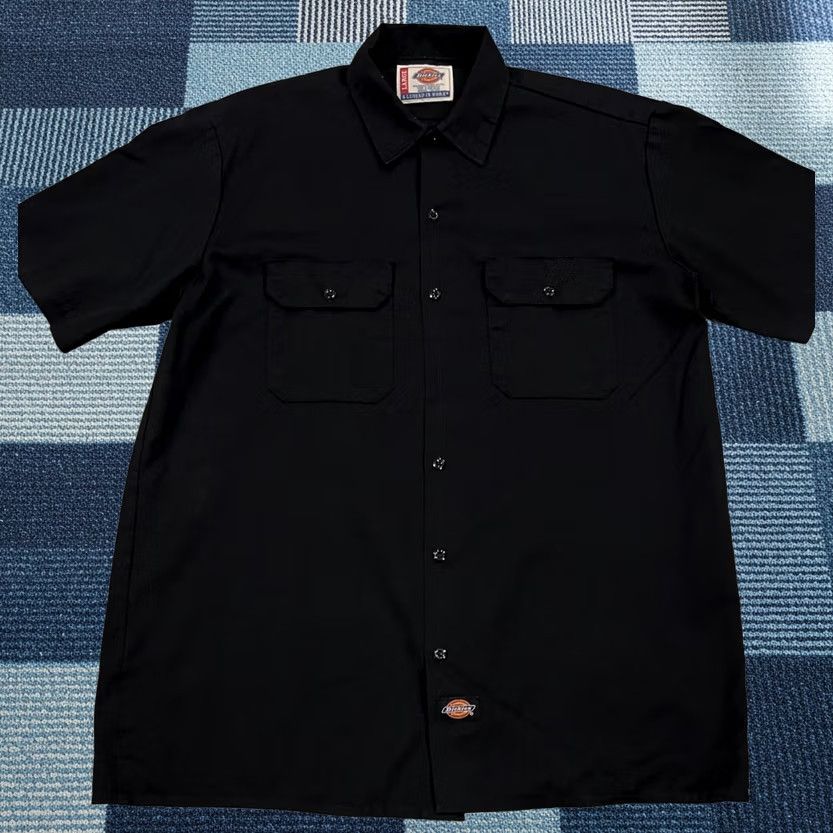 Dickies Dickies Black Short Sleeve uniform mechanic Twill Work Shirt Adult Large Mens Size US L / EU 52-54 / 3 - 1 Thumbnail
