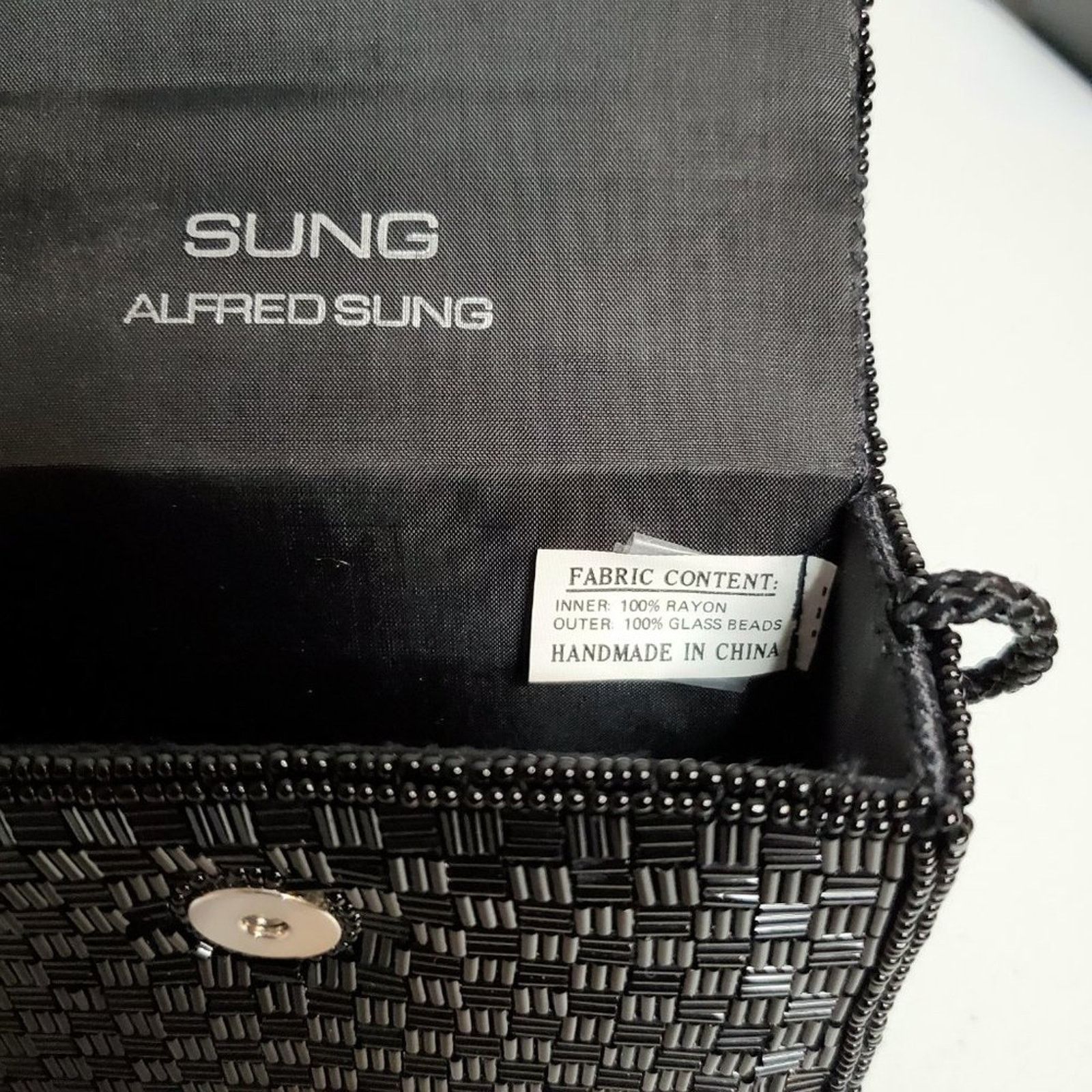 Designer Alfred Sung Square Beaded Formal Evening Shoulder Bag Size ONE SIZE - 9 Thumbnail