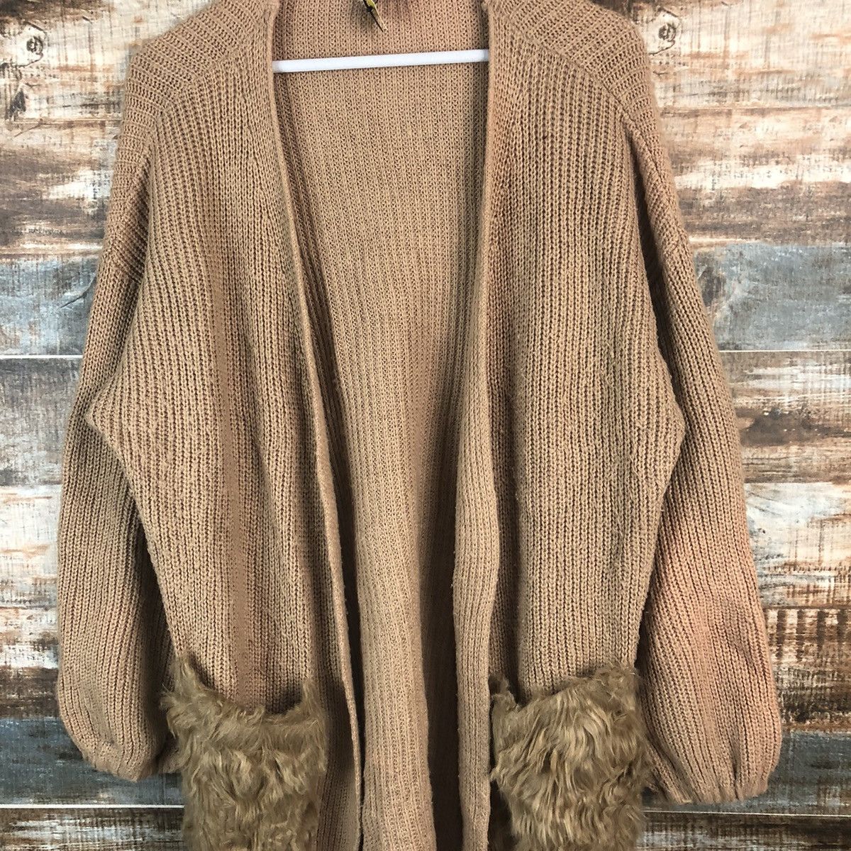 Japanese Brand Earth Music & Econology Brown Cardigan Knitwear #A2272 Size XL / US 12-14 / IT 48-50 - 5 Thumbnail