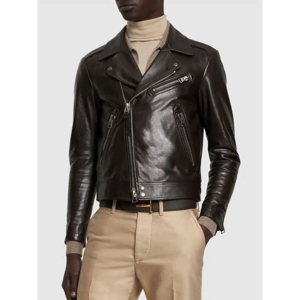 Tom Ford Tom Ford Leather Jacket in Large Size US L / EU 52-54 / 3 - 3 Thumbnail