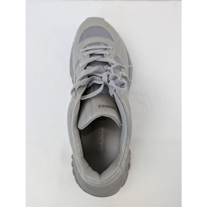 Gucci o1rshd1 Leather Ripple Low Top Sneaker in Grey Size US 12.5 / EU 45-46 - 18 Thumbnail