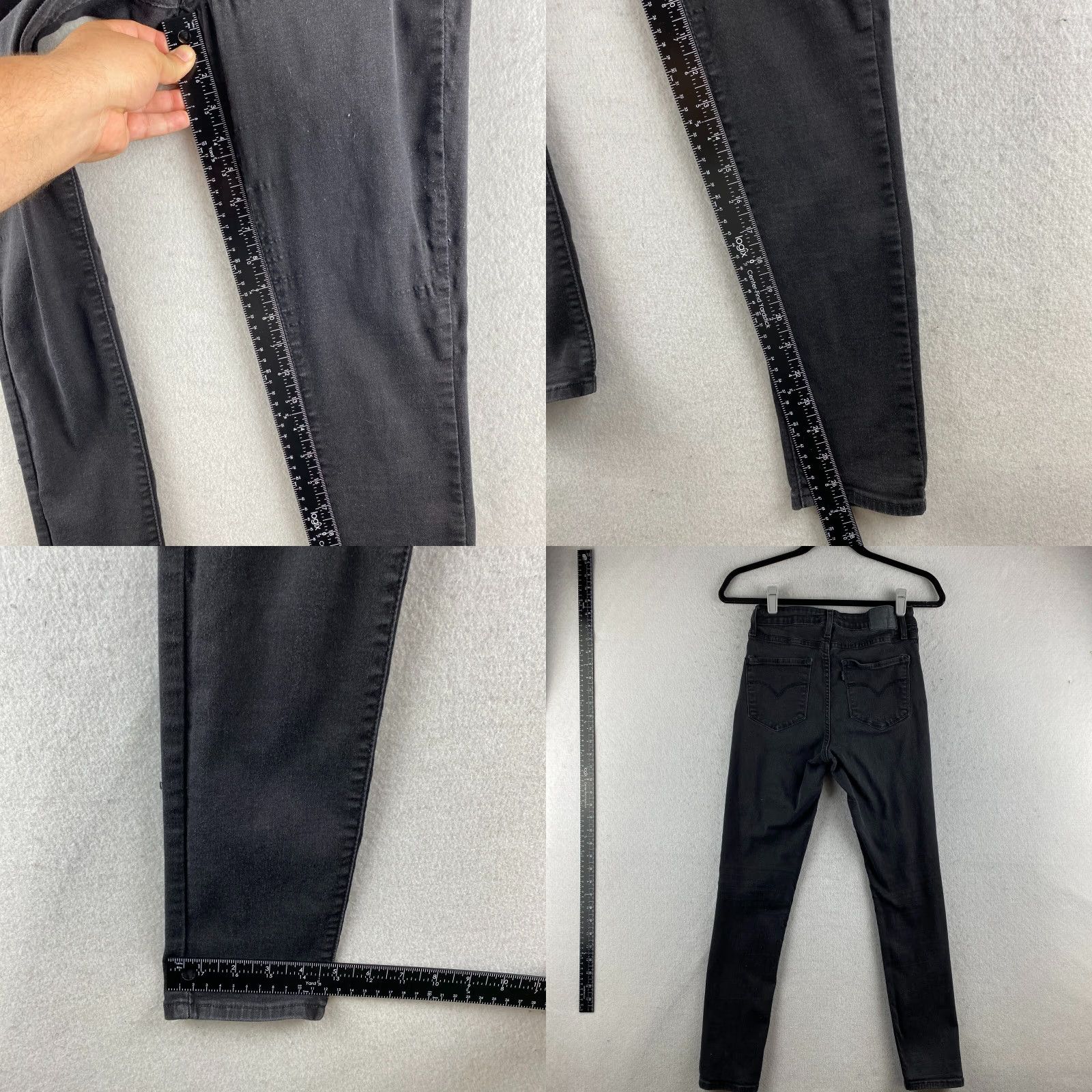Levi's Levis Jeans Womens 27 Black High Rise Skinny Stretch Dark Wash Denim Pants Size 27" / US 4 / IT 40 - 9 Thumbnail