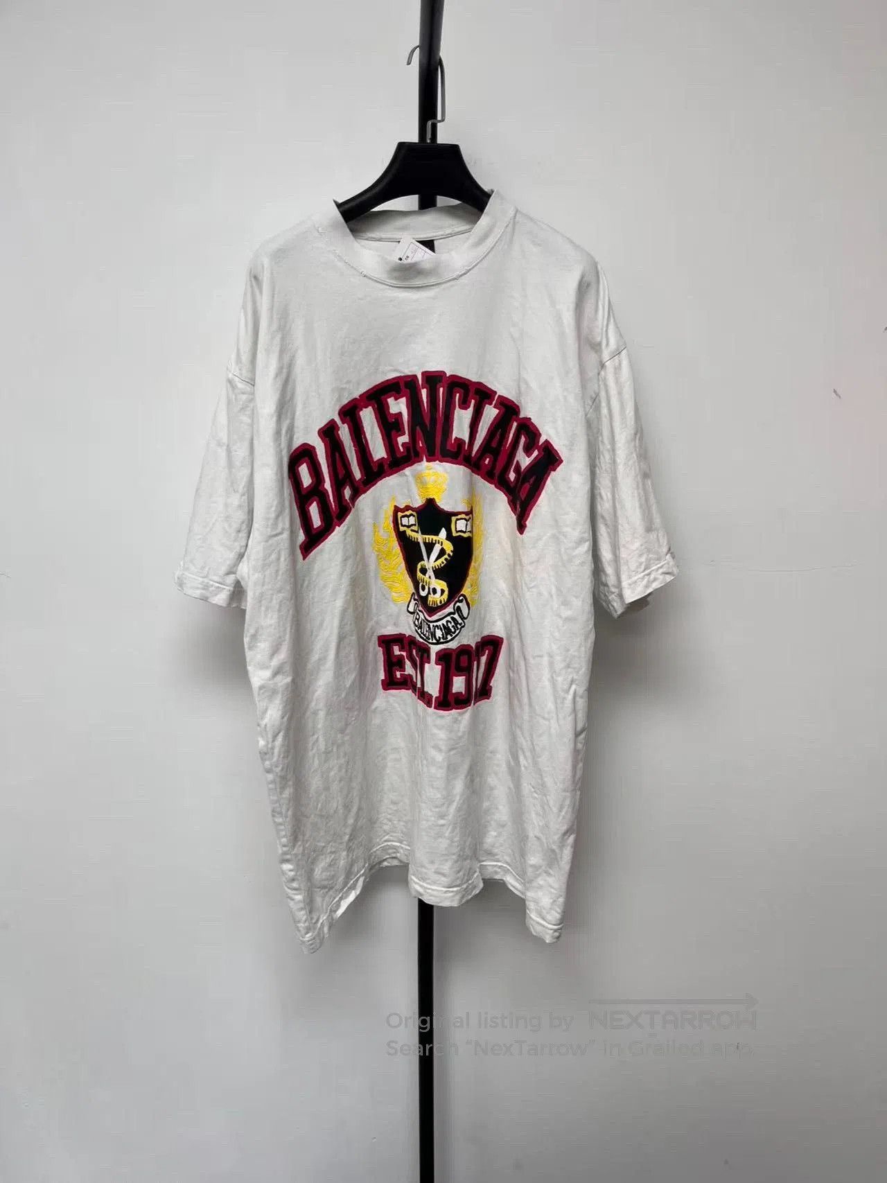 Balenciaga Balenciaga Logo Print Round Neck T-Shirt. Size US XL / EU 56 / 4 - 1 Thumbnail