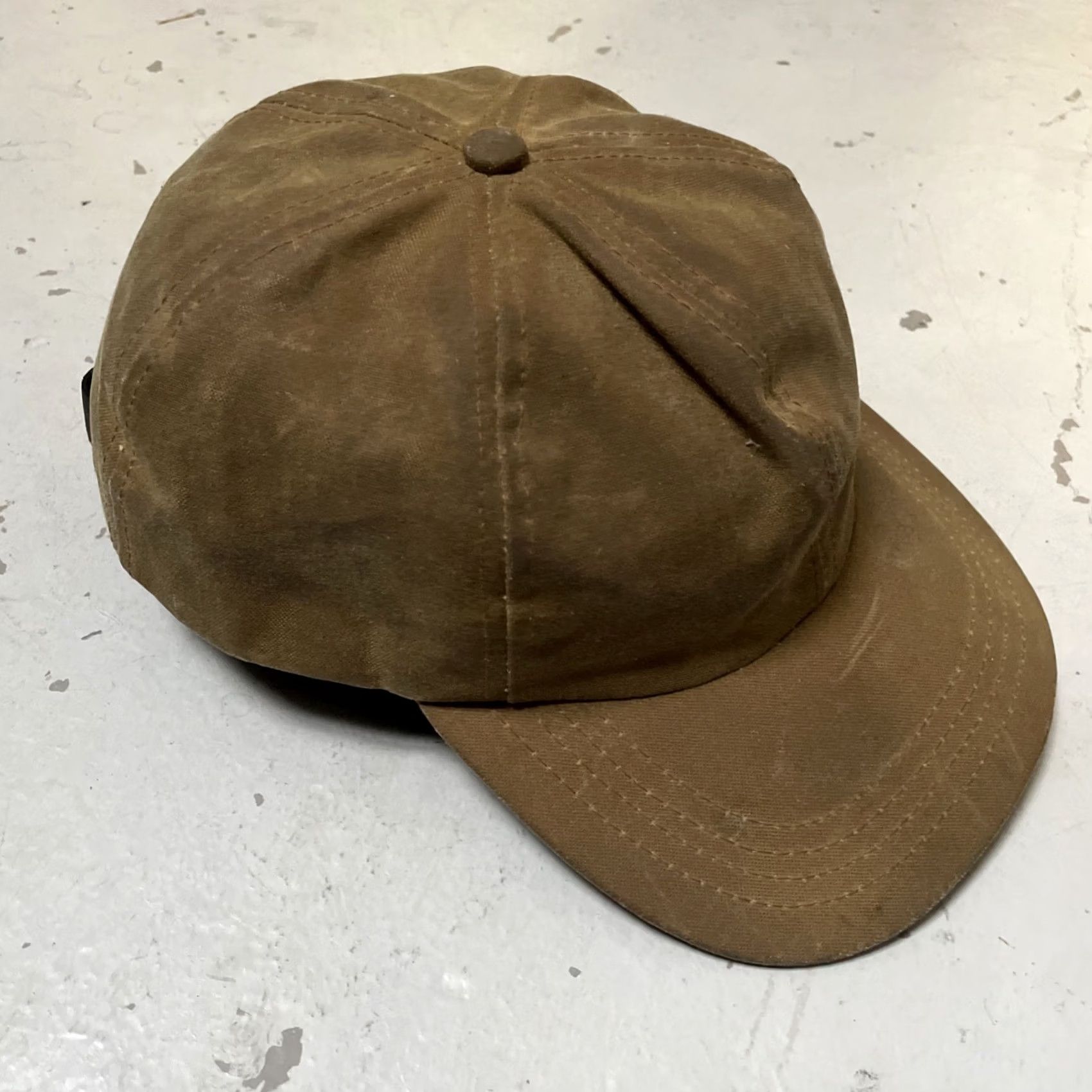 Filson VINTAGE Filson Cap Baseball Cap Canvas Brown OS One Size USA Outdoor Hunting Americana Workwear Leather strap Mens Womens Unisex Adults Size ONE SIZE - 3 Thumbnail