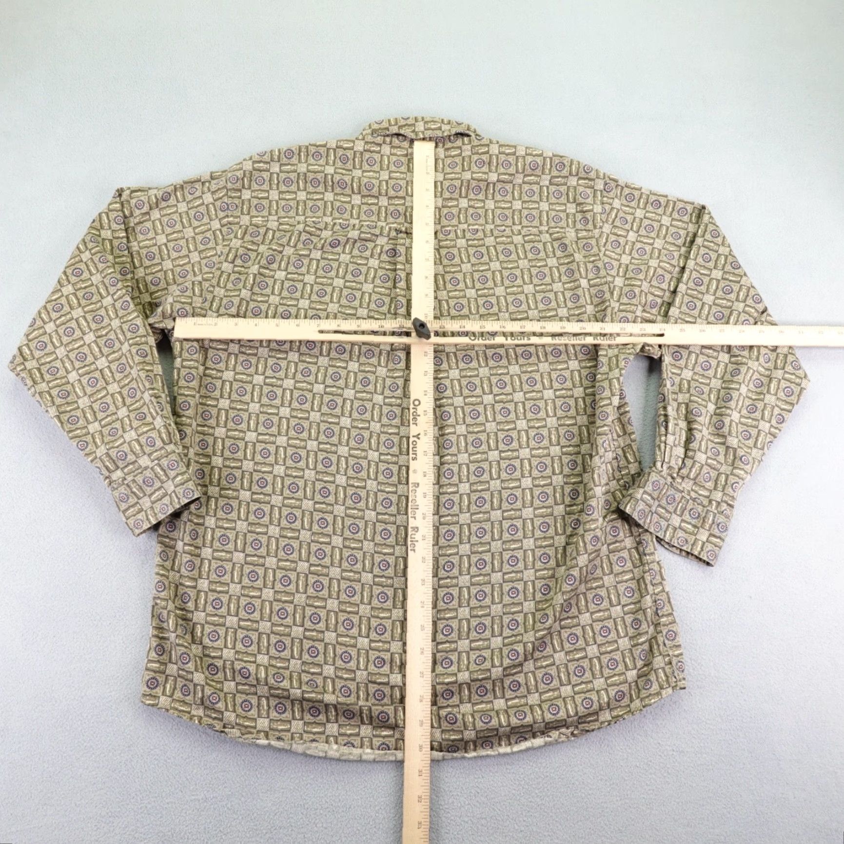 Vintage Woolrich Button-Up Shirt XL Brown Geometric Long Sleeve Outdoor Fishing Mens Size US XL / EU 56 / 4 - 7 Thumbnail