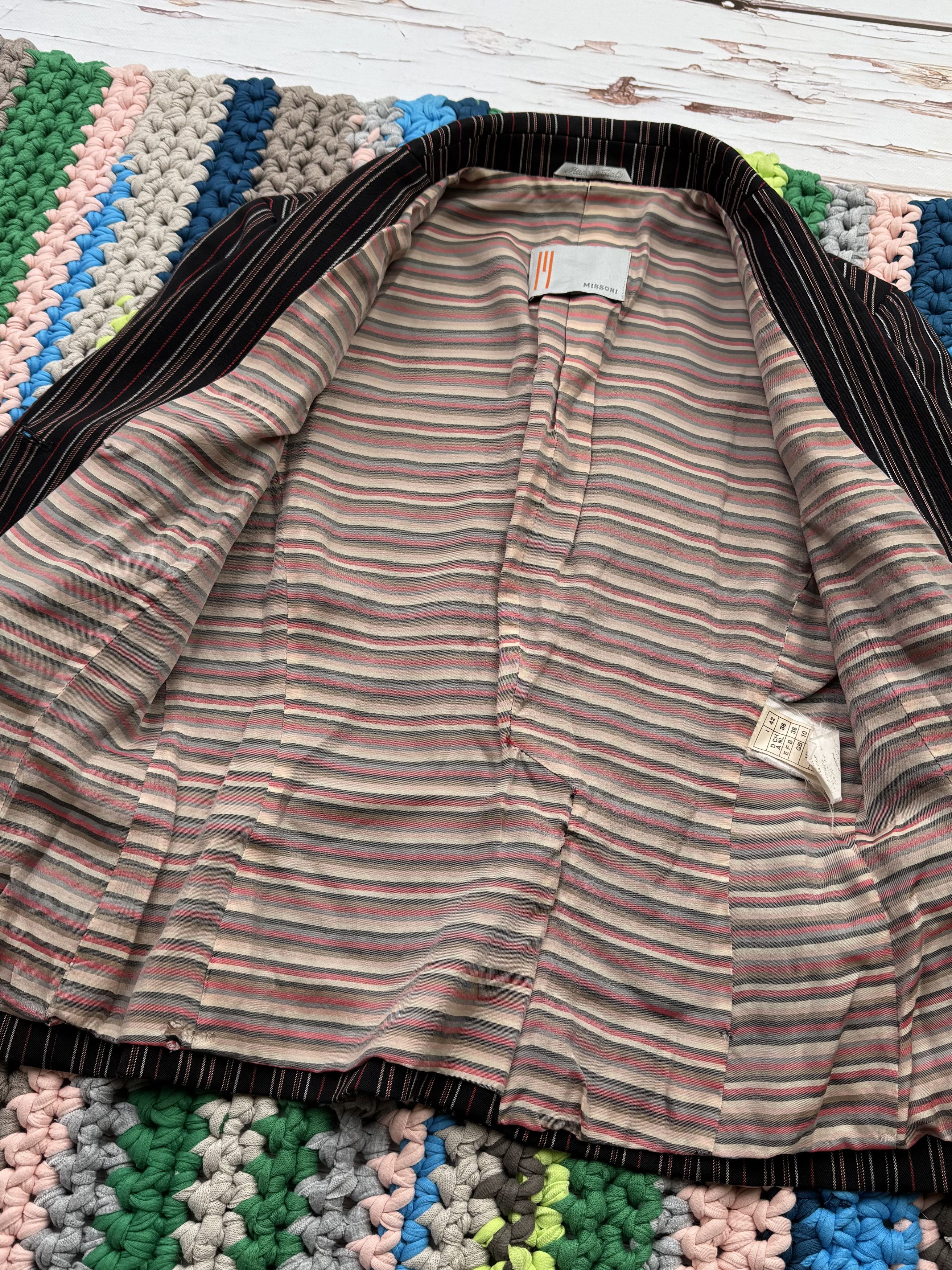 Missoni Missoni Vintage Striped Wool Suit (V84) Size 28" / US 6 / IT 42 - 4 Thumbnail