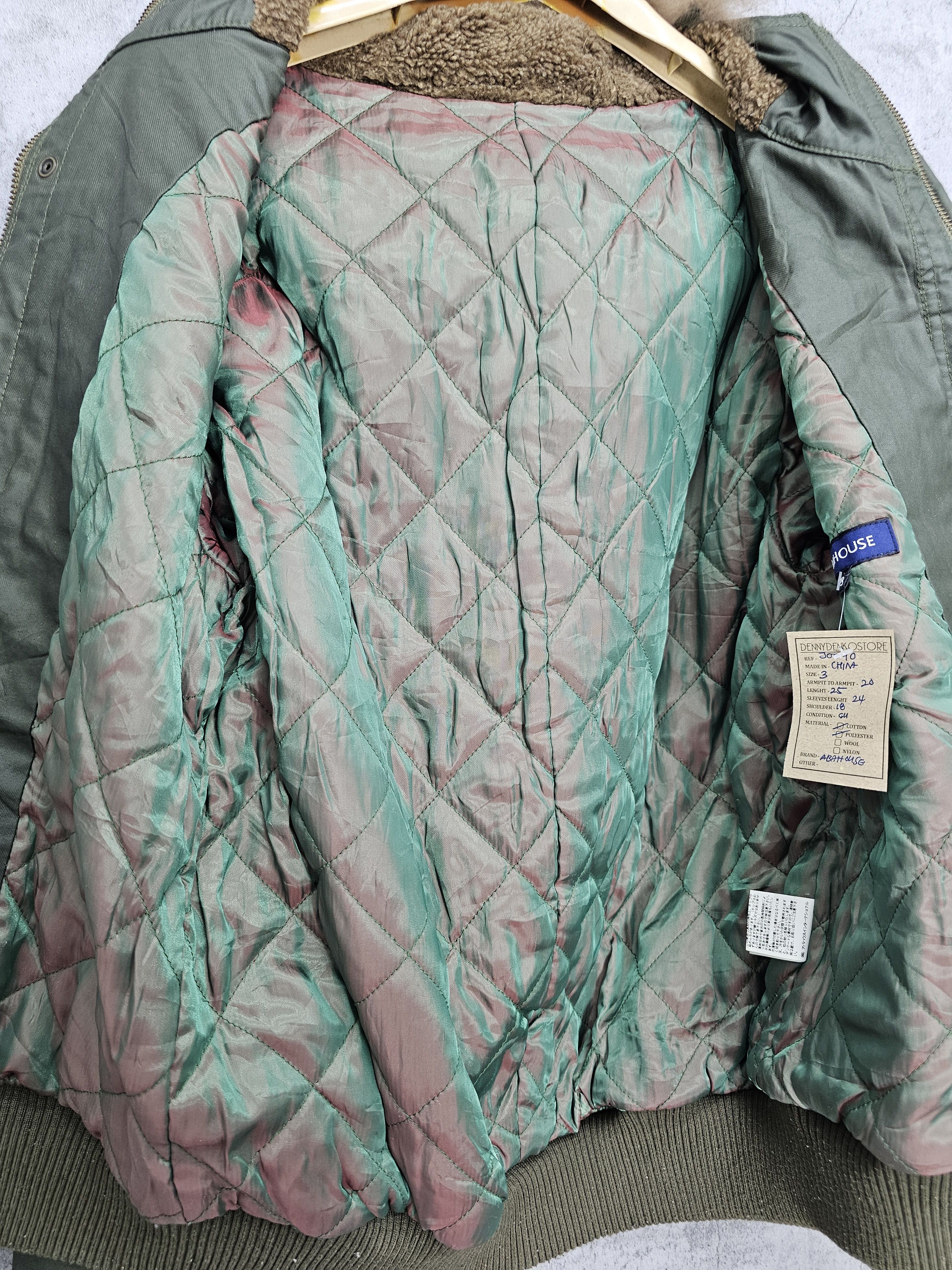 ABAHOUSE ABAHOUSE Military Flight Green Bomber Jacket J0090 Size US M / EU 48-50 / 2 - 12 Thumbnail