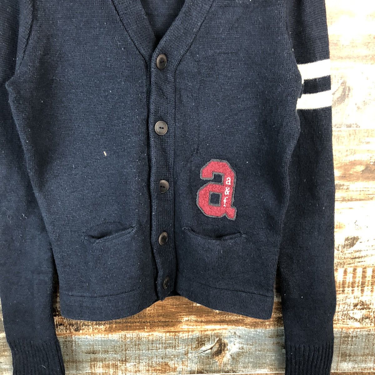 Abercrombie & Fitch × Aran Isles Knitwear Vintage Cardigan Knit Abercrombie & Fitch Black #977 Size US XL / EU 56 / 4 - 6 Thumbnail