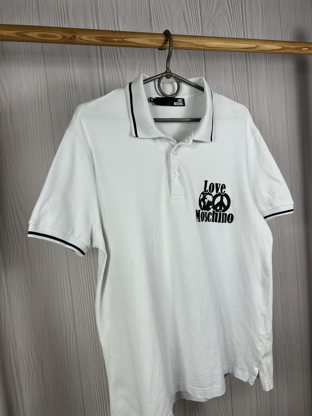 Moschino Love Moschino World Peace Polo Shirt Size M Size US M / EU 48-50 / 2 - 2 Thumbnail