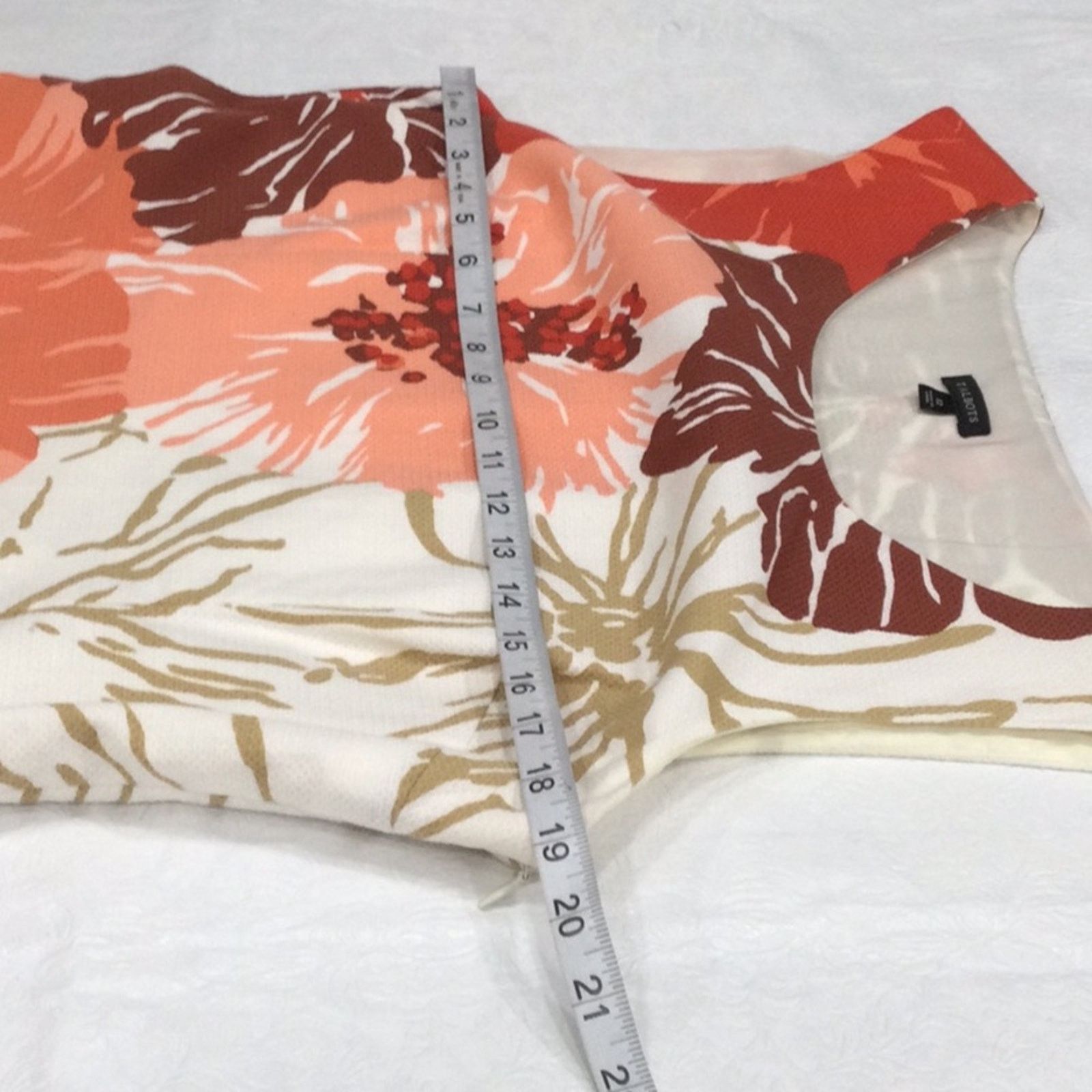 Other Talbots Lined White/Floral Midi Shift Dress Size 12 Size XL / US 12-14 / IT 48-50 - 13 Thumbnail