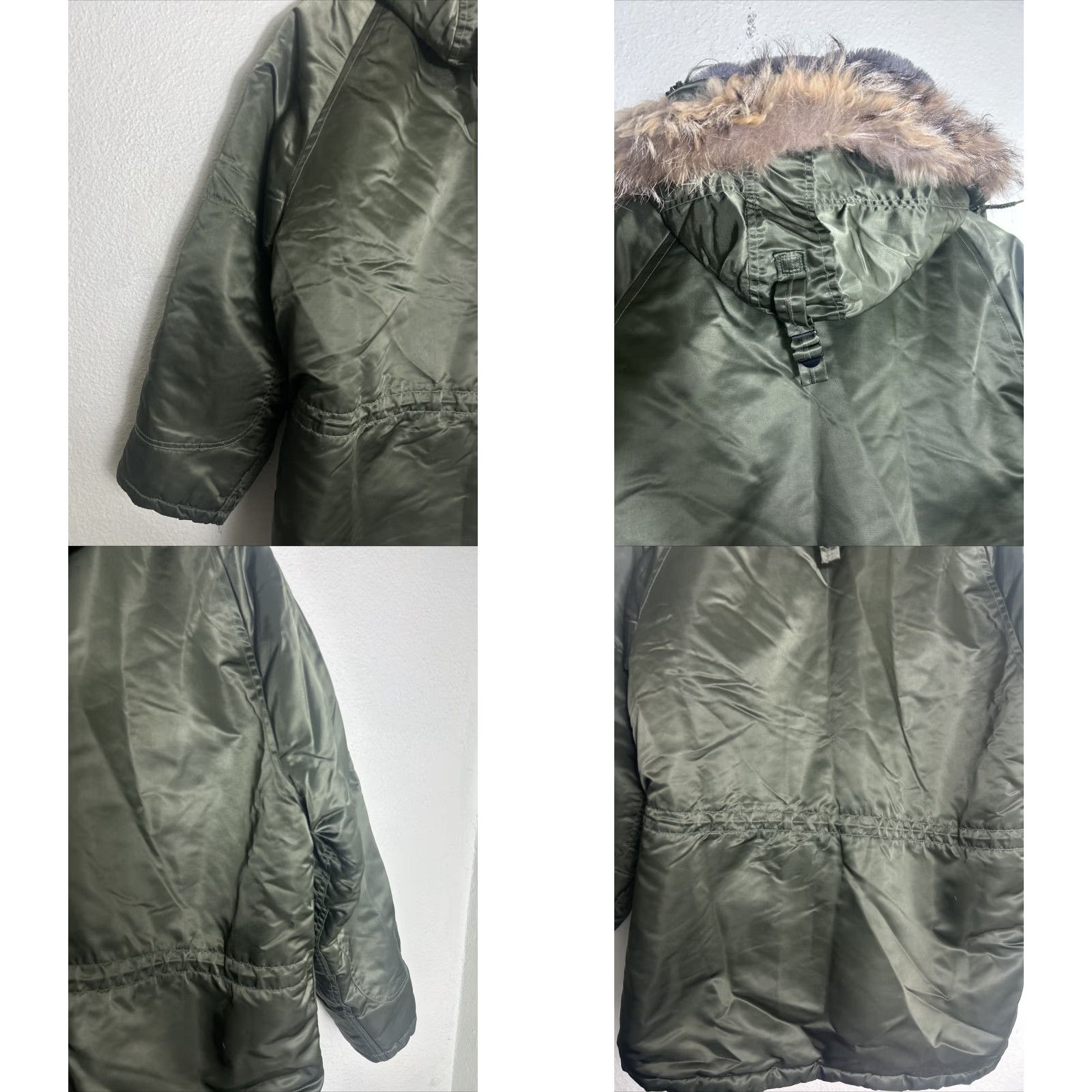 Vintage VINTAGE Air force Jacket Alpha N-3B Parka Hooded Green 46 Mens Army Outdoor Size 46 Flaw Size US S / EU 44-46 / 1 - 9 Thumbnail