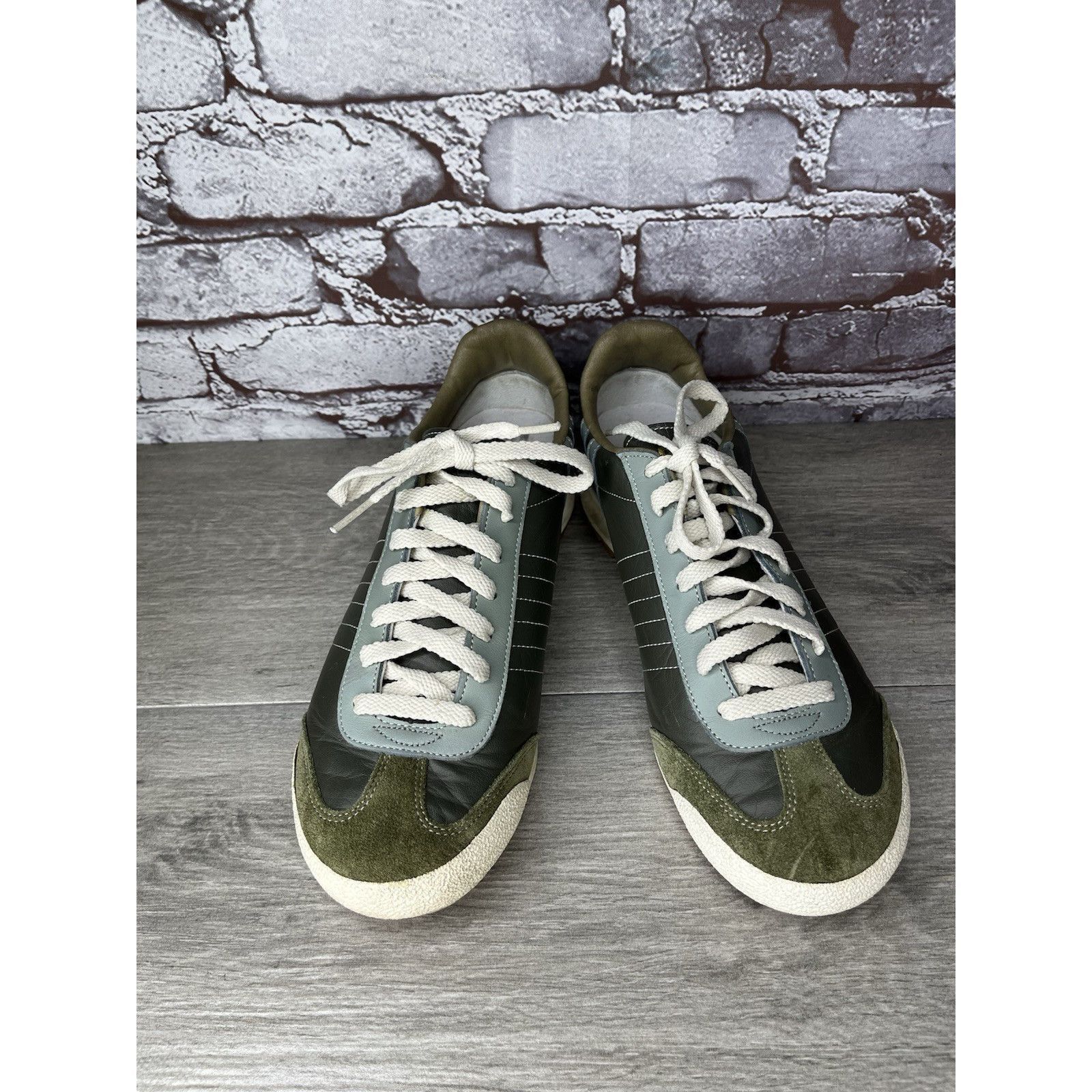 Daniel Patrick Patrick Gray Leather Blue Mesh Athletic Lace Up Shoes Women Size US 11 / IT 41 - 5 Thumbnail