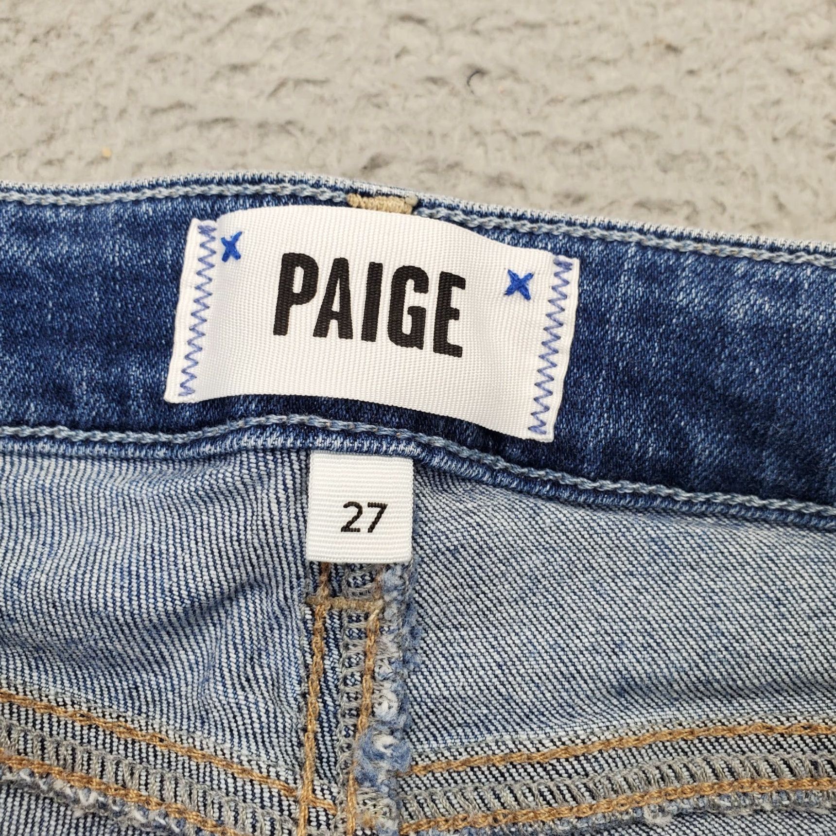 Paige Paige Womens Jeans 27 Blue Denim Distressed Skinny Crop Verdugo Whiskered Leg N/A Size 27" / US 4 / IT 40 - 6 Thumbnail