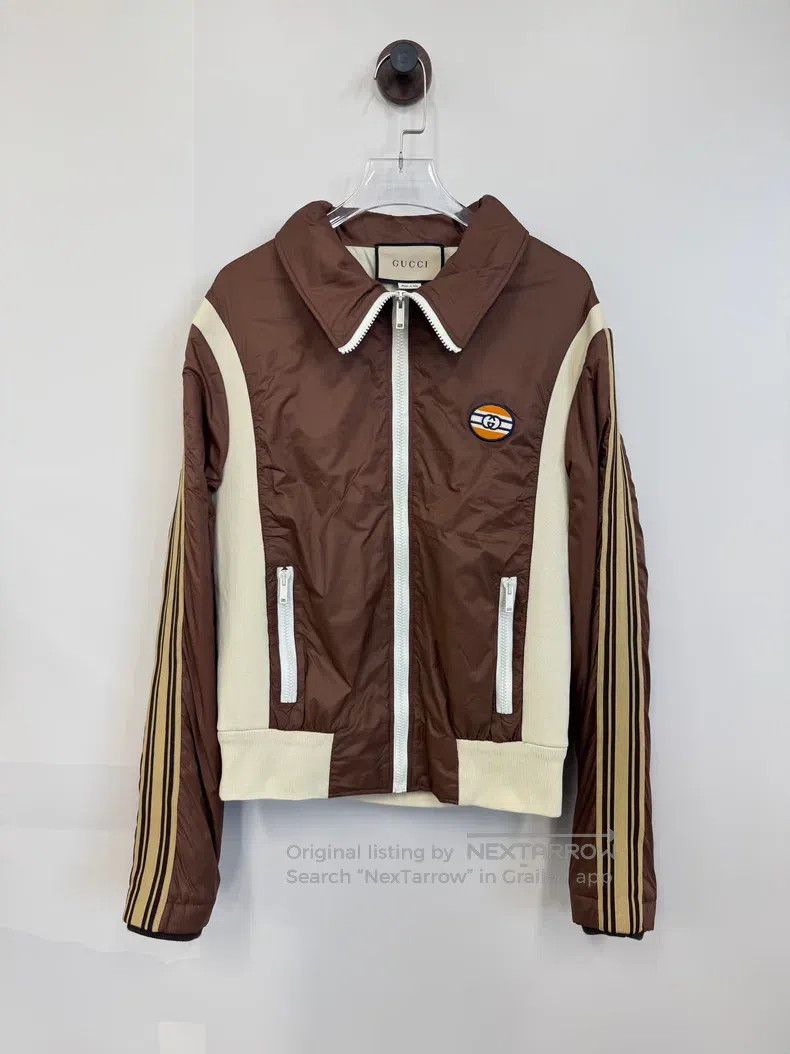 Gucci Gucci Brown nylon zipper jacket Size US M / EU 48-50 / 2 - 1 Thumbnail