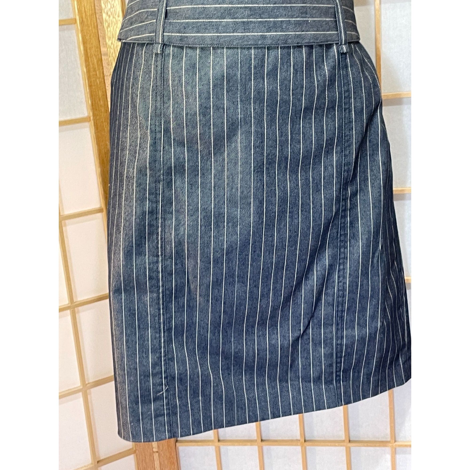 Victoria's Secret Body by Victoria Pinstripe Skirt Size 28" / US 6 / IT 42 - 10 Thumbnail