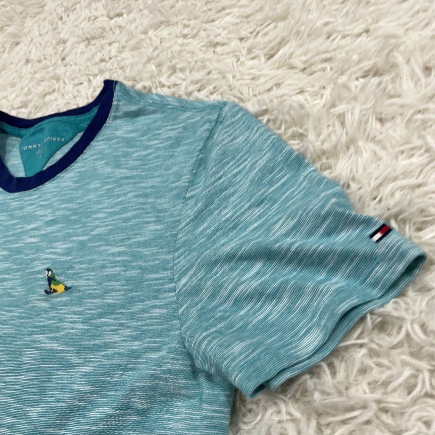 Tommy Hilfiger TOMMY HILFIGER Parrot Shirt Men M Bird Logo Mint Aqua Teal Jersey Tee Tshirt Crew Neck Short Sleeve Logo Embroidered Classic Fit Size US M / EU 48-50 / 2 - 6 Thumbnail