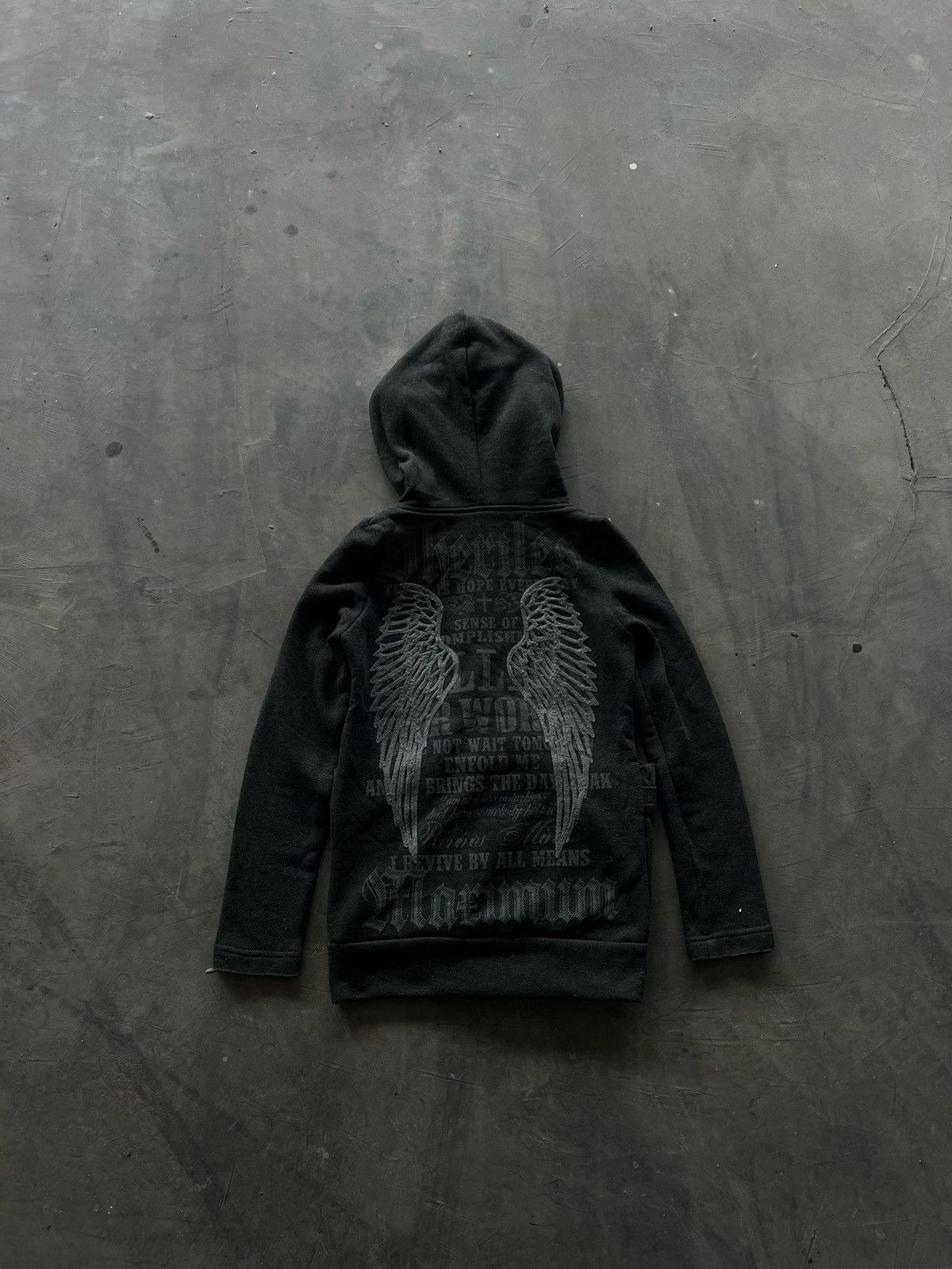 Japanese Brand Y2K Angel Cross Zipper Hoodie Size S / US 4 / IT 40 - 1 Thumbnail