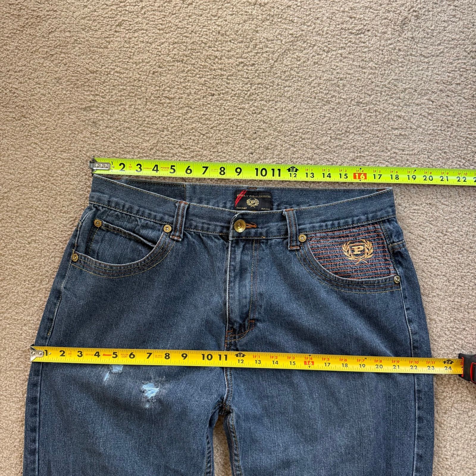 Phat Farm Vintage Y2K Phat Classics Embroidered Jeans Size US 36 / EU 52 - 8 Thumbnail