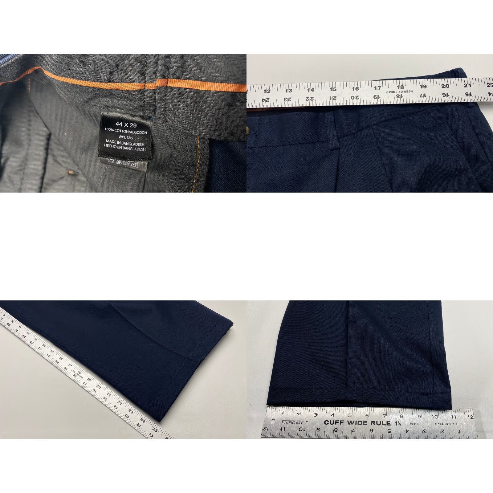 Haggar NWT Haggar Pants Mens 44x25 Khaki Navy Pleated Comfort Waistband Work To Weekend 7706 Size US 44 / EU 60 - 8 Thumbnail