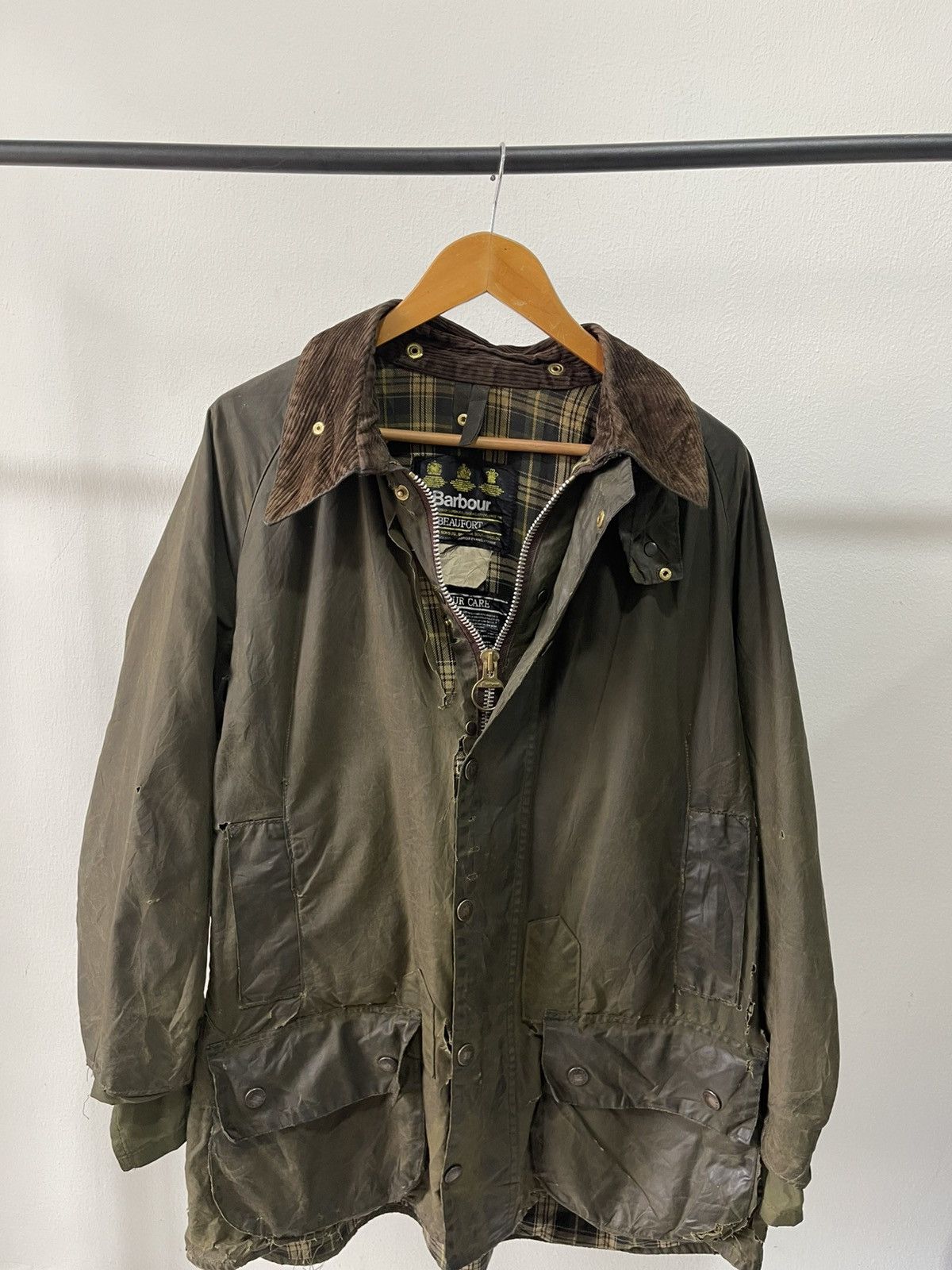 Barbour Distresssed Barbour Wax Jacket Size US L / EU 52-54 / 3 - 7 Thumbnail