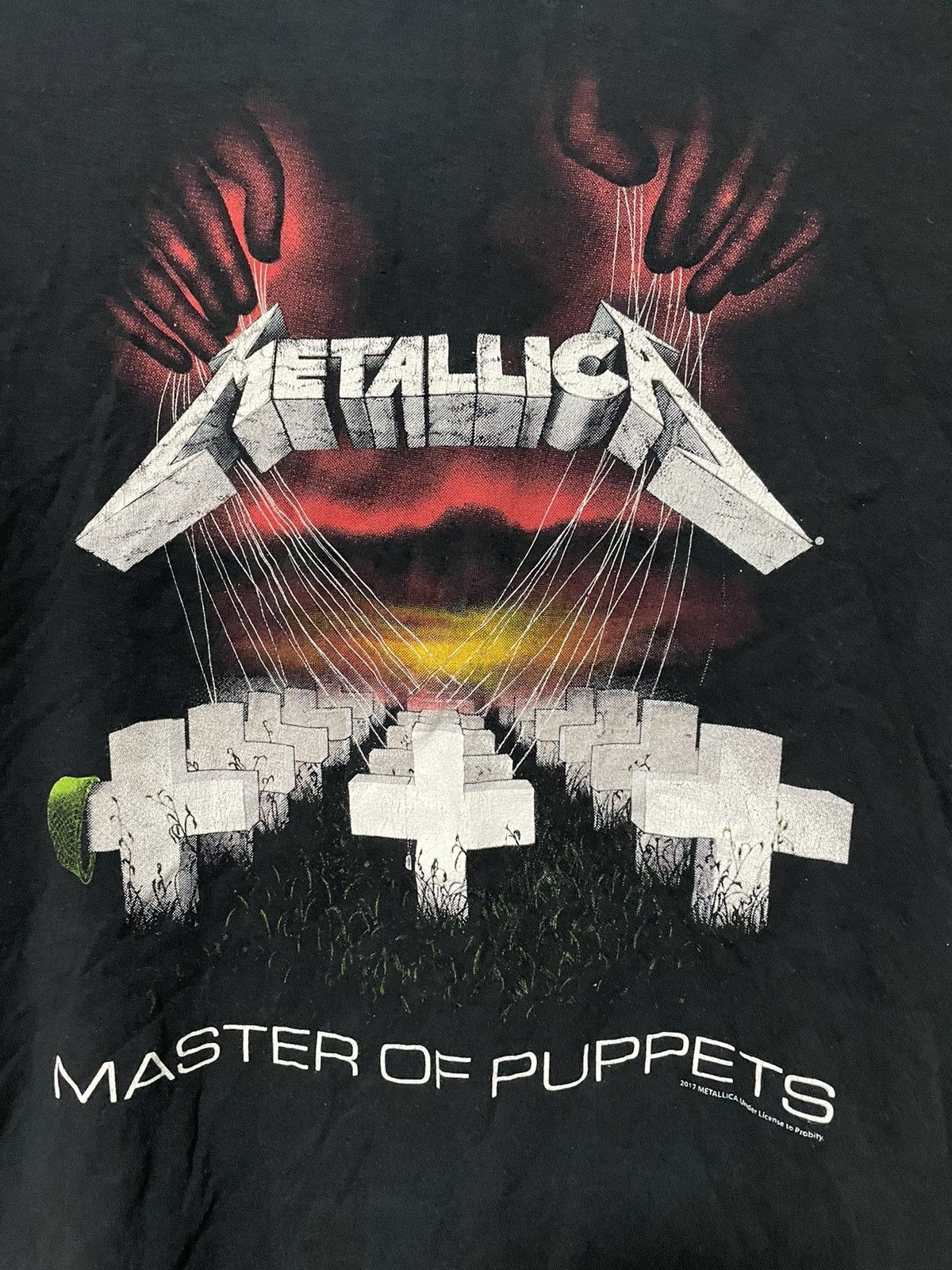 Band Tees Vintage Metallica Master of Puppets 2017 Tour Tee Black XL Size US L / EU 52-54 / 3 - 4 Thumbnail