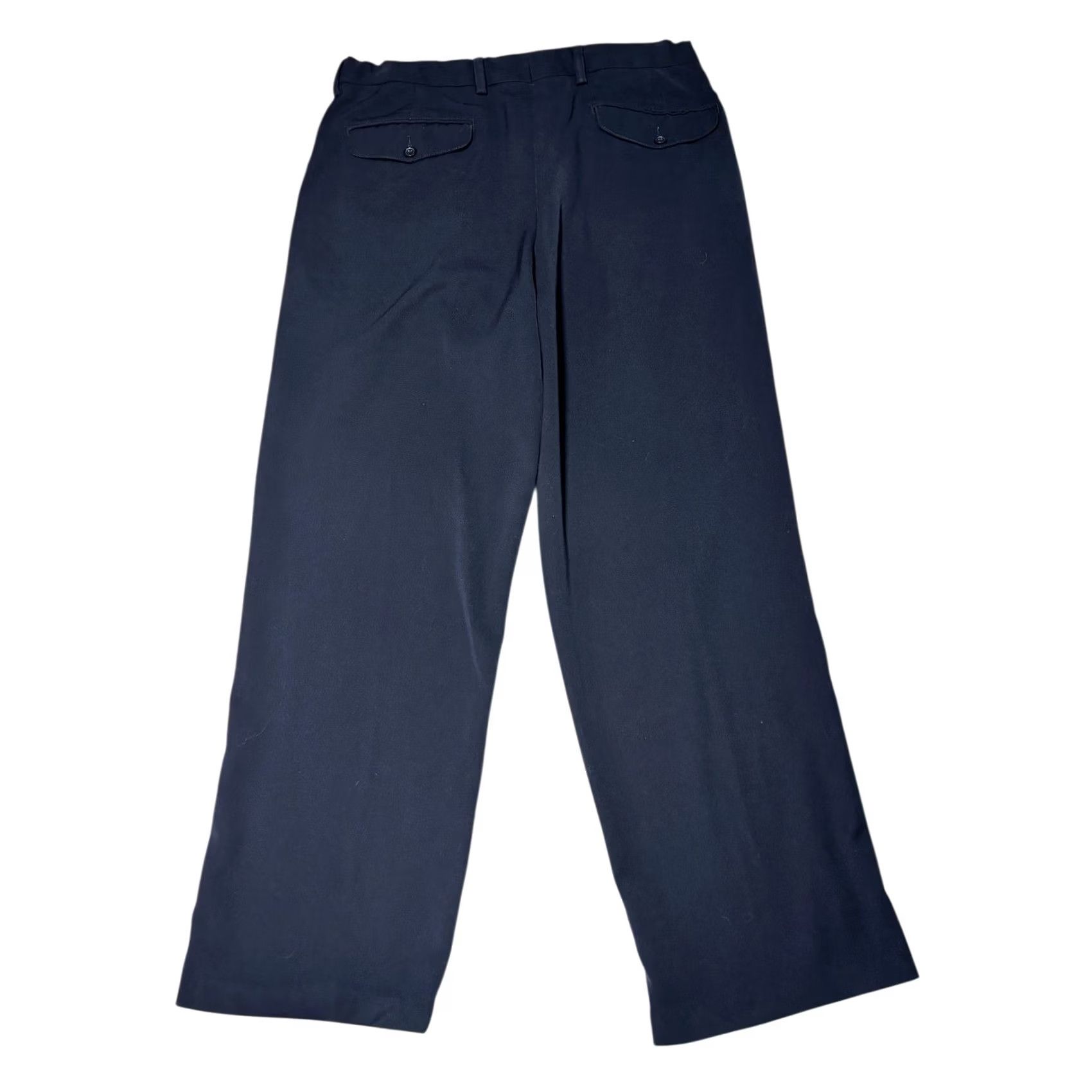 Vintage LL Bean Mens Navy Blue Pleated Pants Polyester Classic Fit Size 36X29 Size US 36 / EU 52 - 7 Thumbnail