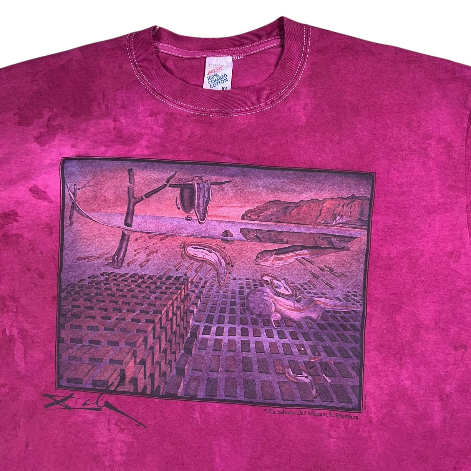 Jerzees × Vintage 90s Salvador Dali Disintegration Persistence Memory dye tee Size US XL / EU 56 / 4 - 2 Thumbnail
