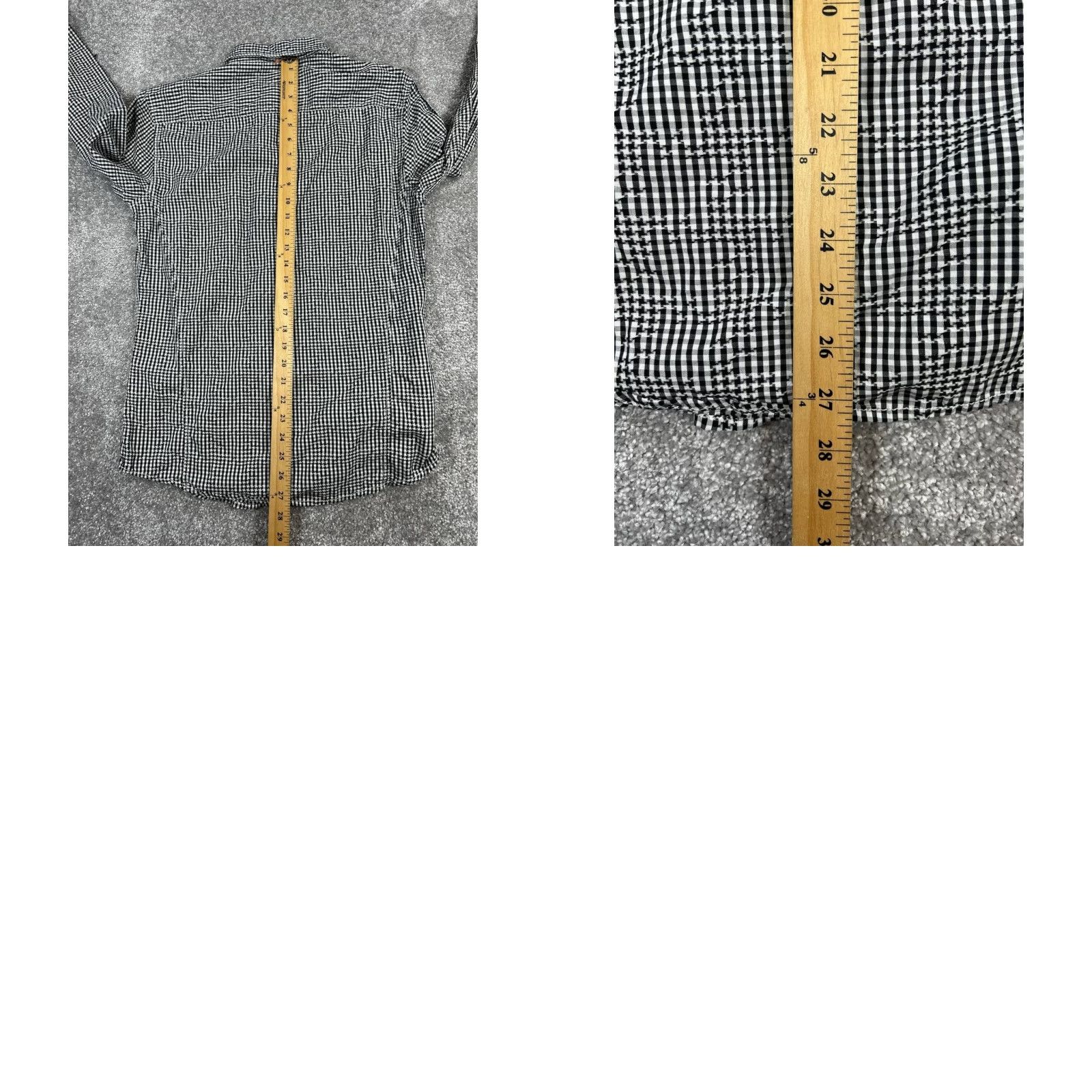 Hugo Boss HUGO BOSS Shirt Mens M Black Cotton Button-Up Plaid Size US M / EU 48-50 / 2 - 8 Thumbnail
