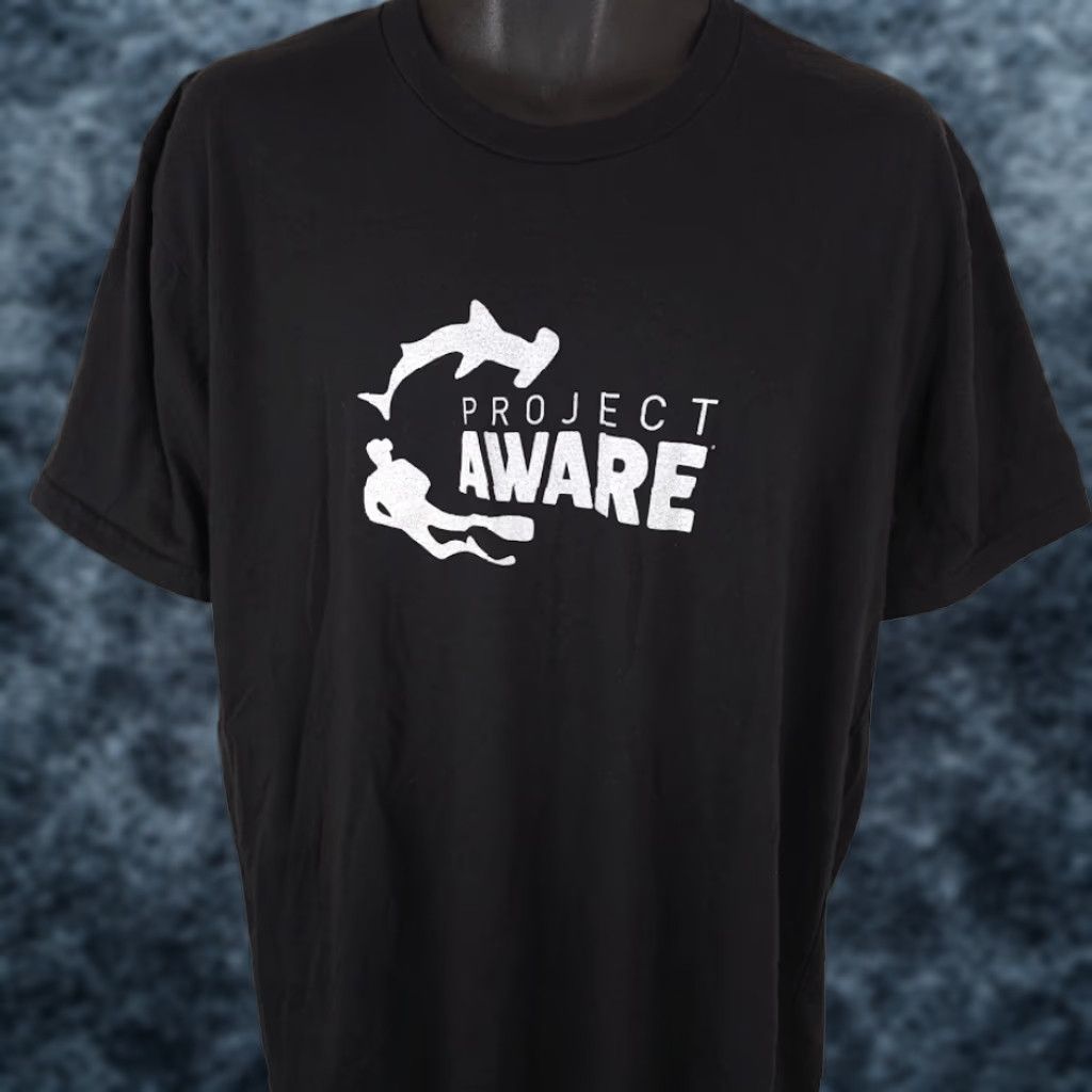 Vintage VINTAGE Manta Ray T Shirt Mens XL Black Project Aware Scuba Diver Made In USA Size US XL / EU 56 / 4 - 1 Thumbnail