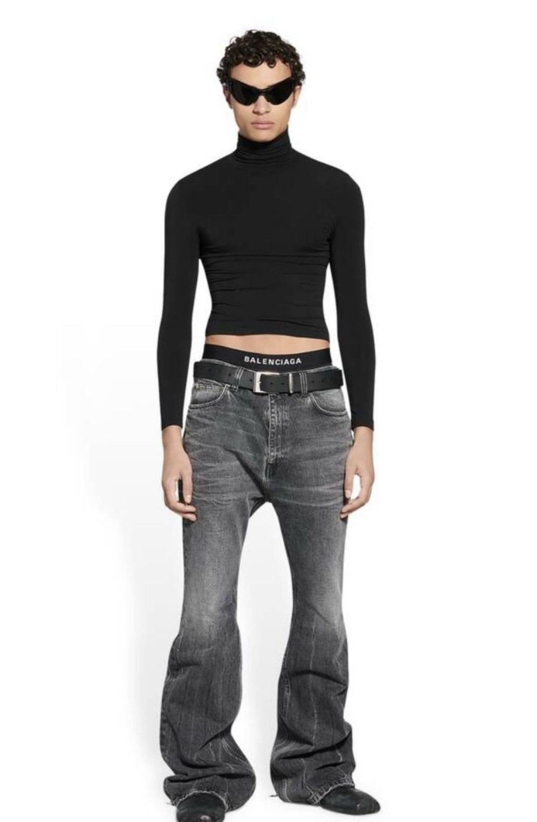 Balenciaga [S] Fall22 The Lost Tape Gray flared jeans Size US 33 - 2 Thumbnail