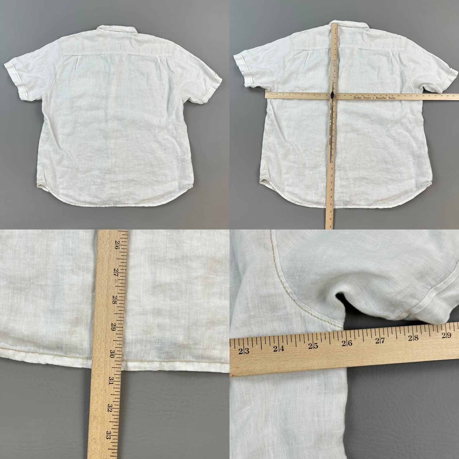 Tommy Bahama Tommy Bahama Relax Shirt Mens 2XL White Linen Short Sleeve Beach Preppy Casual Shirt Size US XXL / EU 58 / 5 - 8 Thumbnail