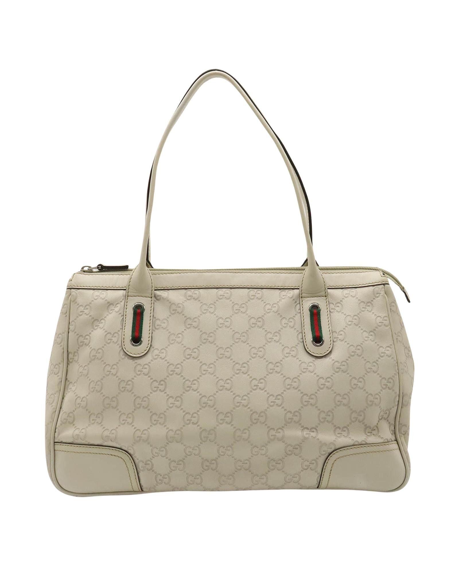 image of Gucci Elegant White Leather Handbag, Women's