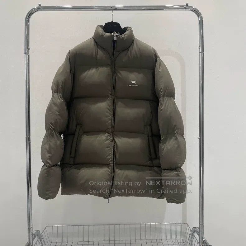 Balenciaga Balenciaga Brown Double Hook Logo Puffer Jacket Size US XS / EU 42 / 0 - 1 Thumbnail