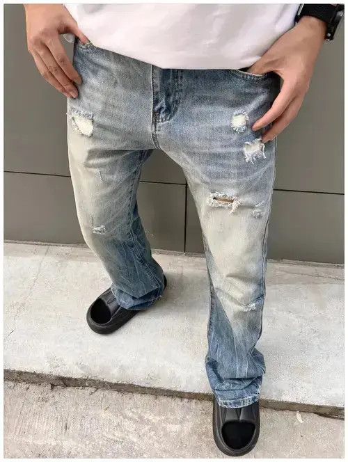 Designer × Japanese Brand × Jean faded damaged ripped flared jeans Size US 32 / EU 48 - 2 Thumbnail