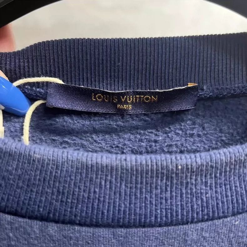 Louis Vuitton Louis Vuitton Navy Logo Embroidered Sweatshirt -2505 Size US XXL / EU 58 / 5 - 5 Thumbnail