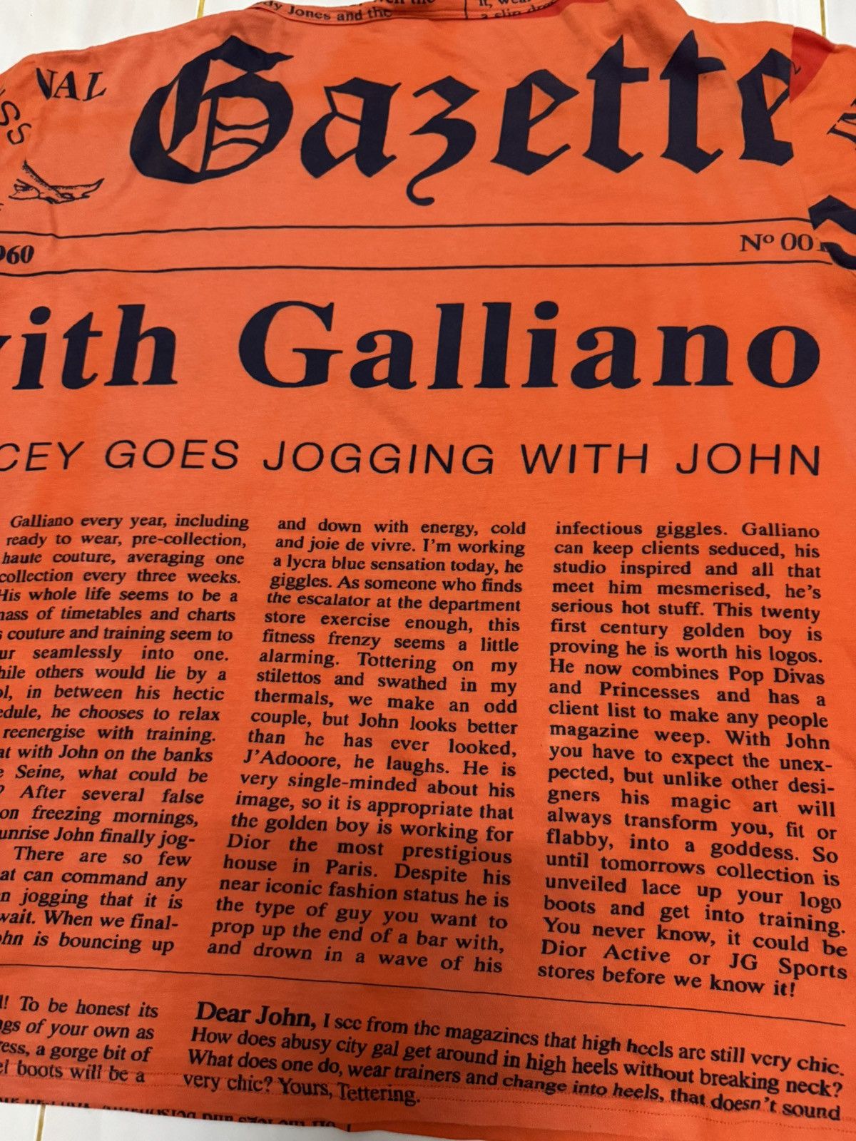 John Galliano John Galliano Newspaper Gazette Graphic Print T-Shirt Size US XL / EU 56 / 4 - 7 Thumbnail