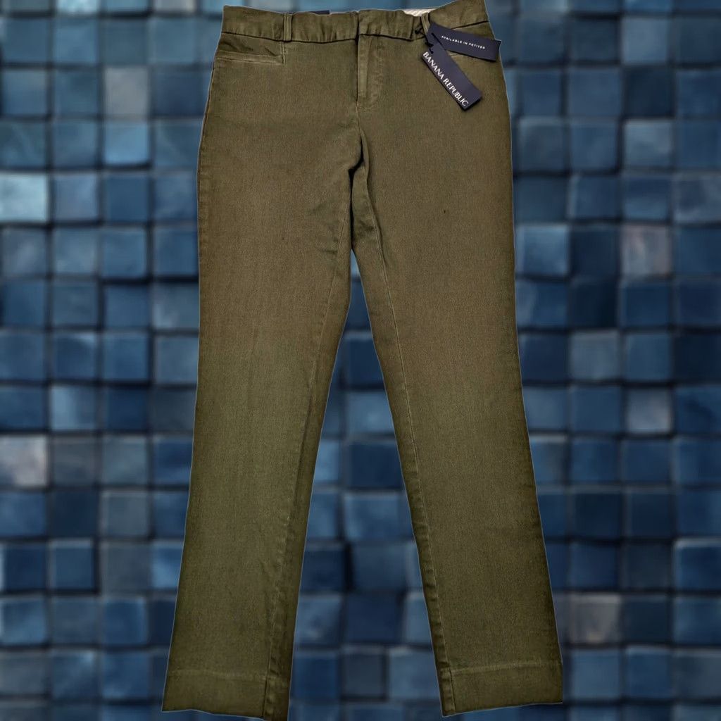 Banana Republic Banana Republic Sloan Skinny Chino Pant Olive Green Women 0 (28x28) New w Defect Size 25" / US 0 / IT 36 - 1 Thumbnail