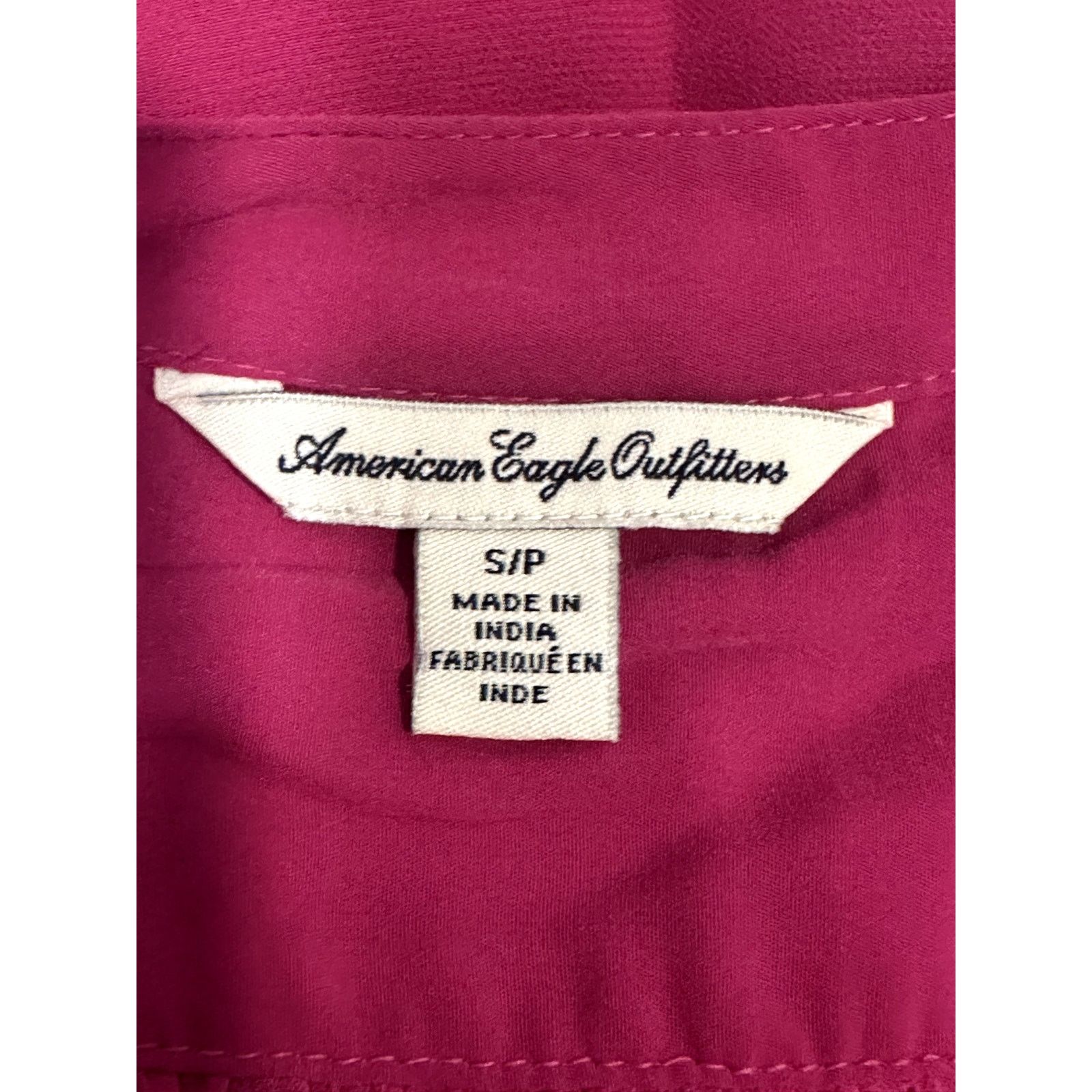 American Eagle Outfitters American Eagle Bright Fuchsia Button Down Sleeveless S Size S / US 4 / IT 40 - 7 Thumbnail