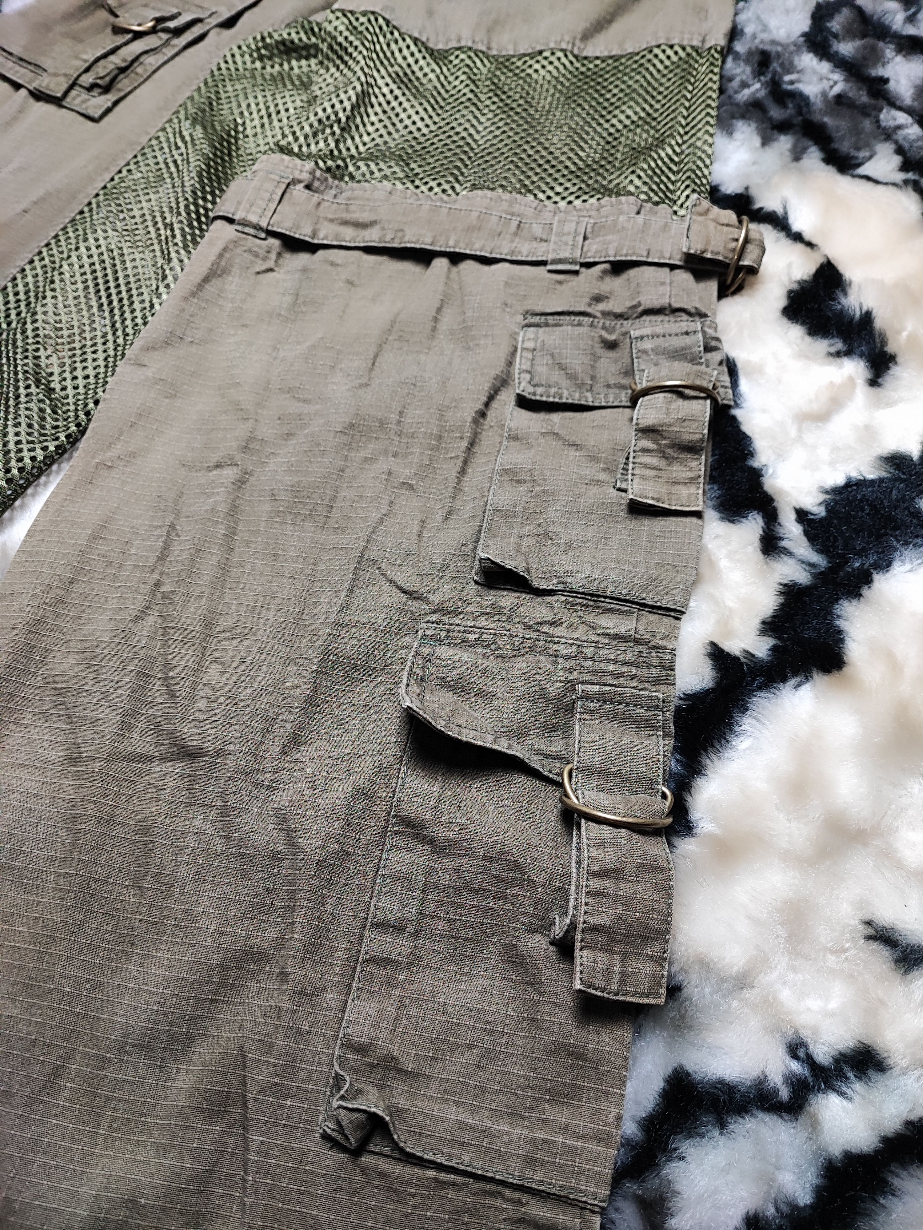 If Six Was Nine Vintage LB-03 Bondage Punk Cargo Mesh Military Pants Size US 28 / EU 44 - 20 Thumbnail