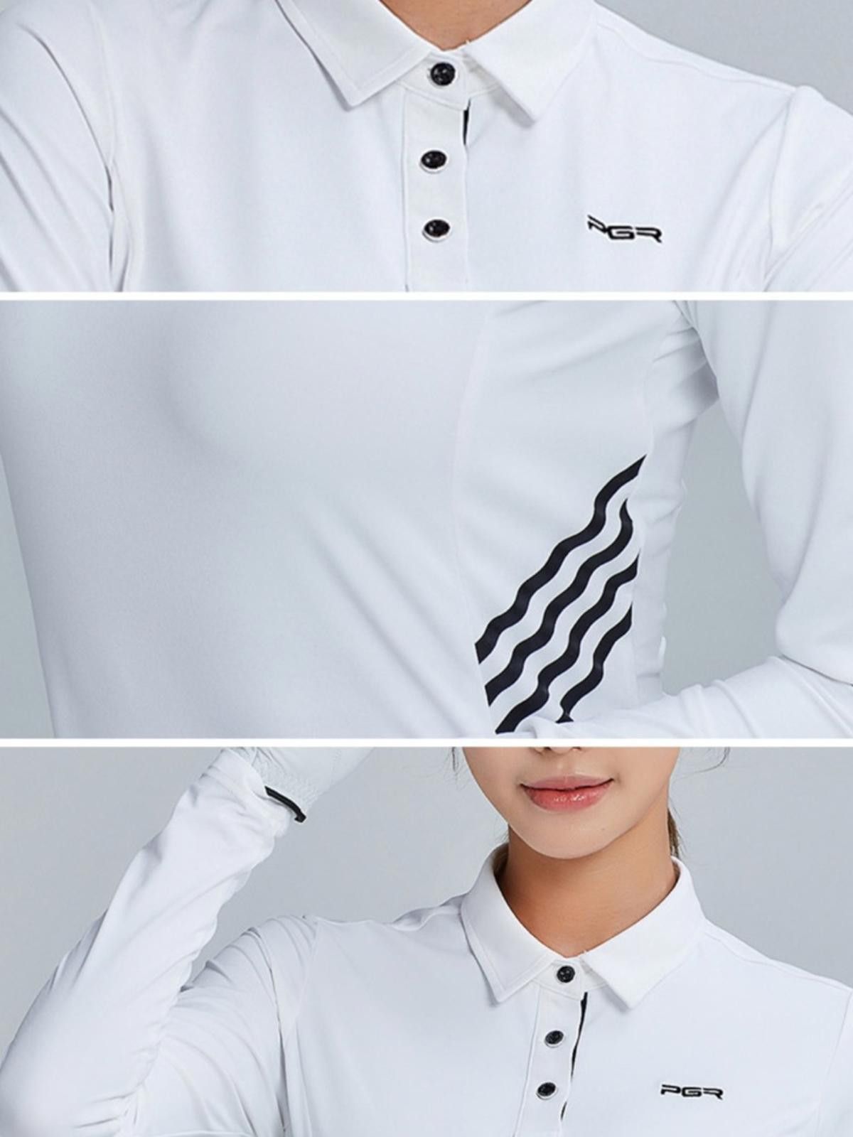 Other PGR Golf / Long Sleeve Collared Shirt GT-4237 / White XL Size XL / US 12-14 / IT 48-50 - 5 Thumbnail