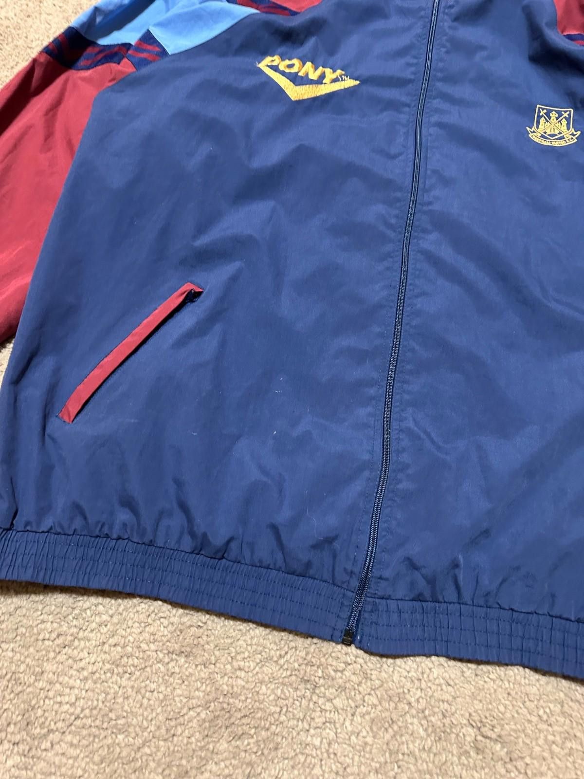 PONY Jacket/Coat 1995-97 West Ham Pony Track Jacket Sz XL Size ONE SIZE - 4 Thumbnail
