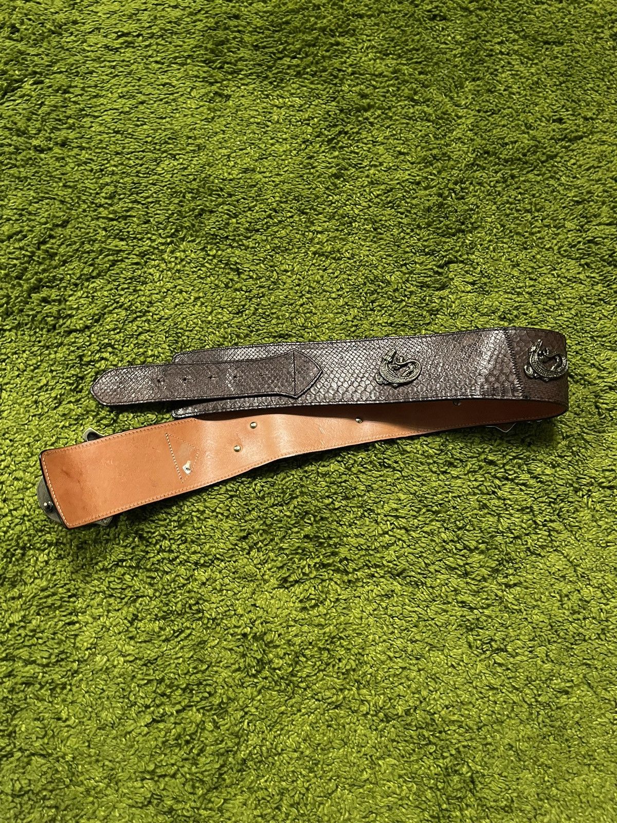 Designer × Genuine Leather 🐍 Real phyton snakeskin belt by Penta Size ONE SIZE - 3 Thumbnail