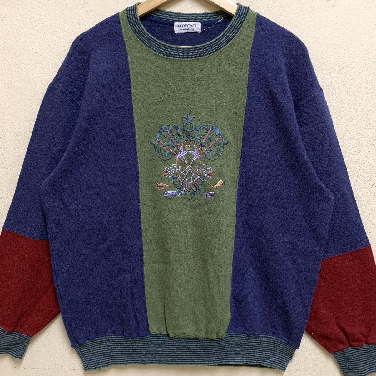 Japanese Brand × Vintage Vintage FORECAST GOLF Colour Block Embroidery Sweatshirt Size US L / EU 52-54 / 3 - 5 Thumbnail