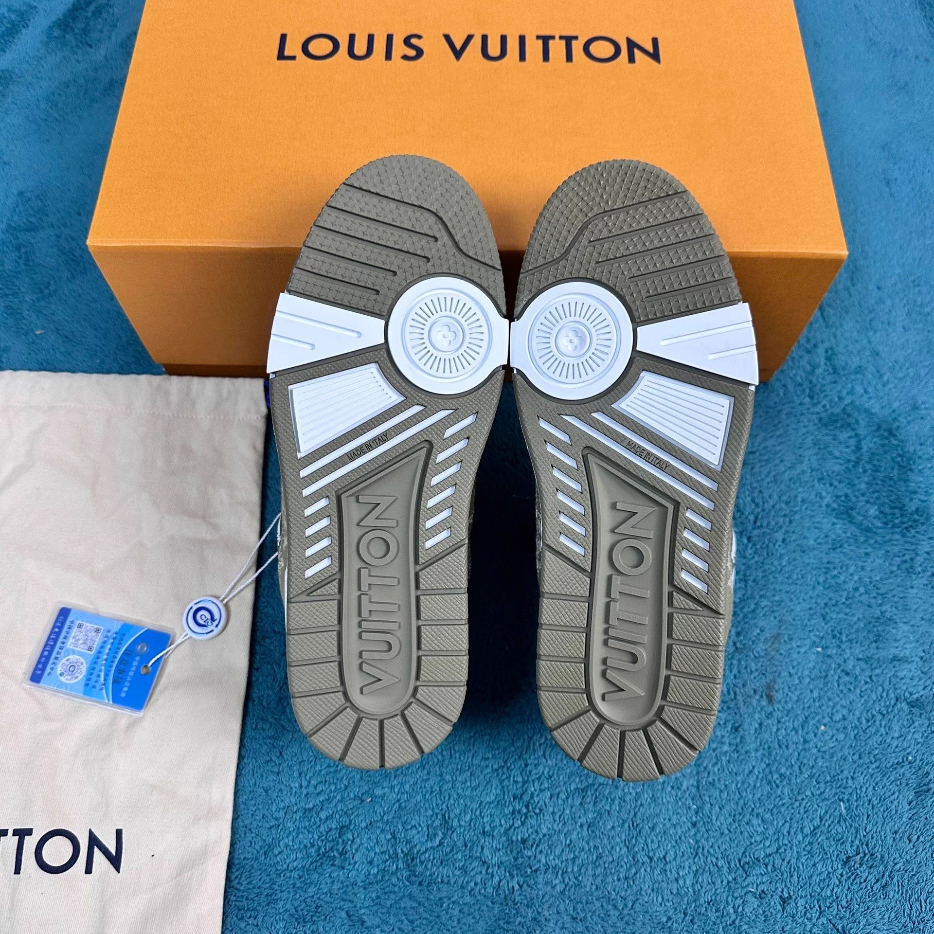 Louis Vuitton LV Trainer 25SS Green Low-Top Sneakers 37.5 Size US 6.5 / IT 36.5 - 5 Thumbnail
