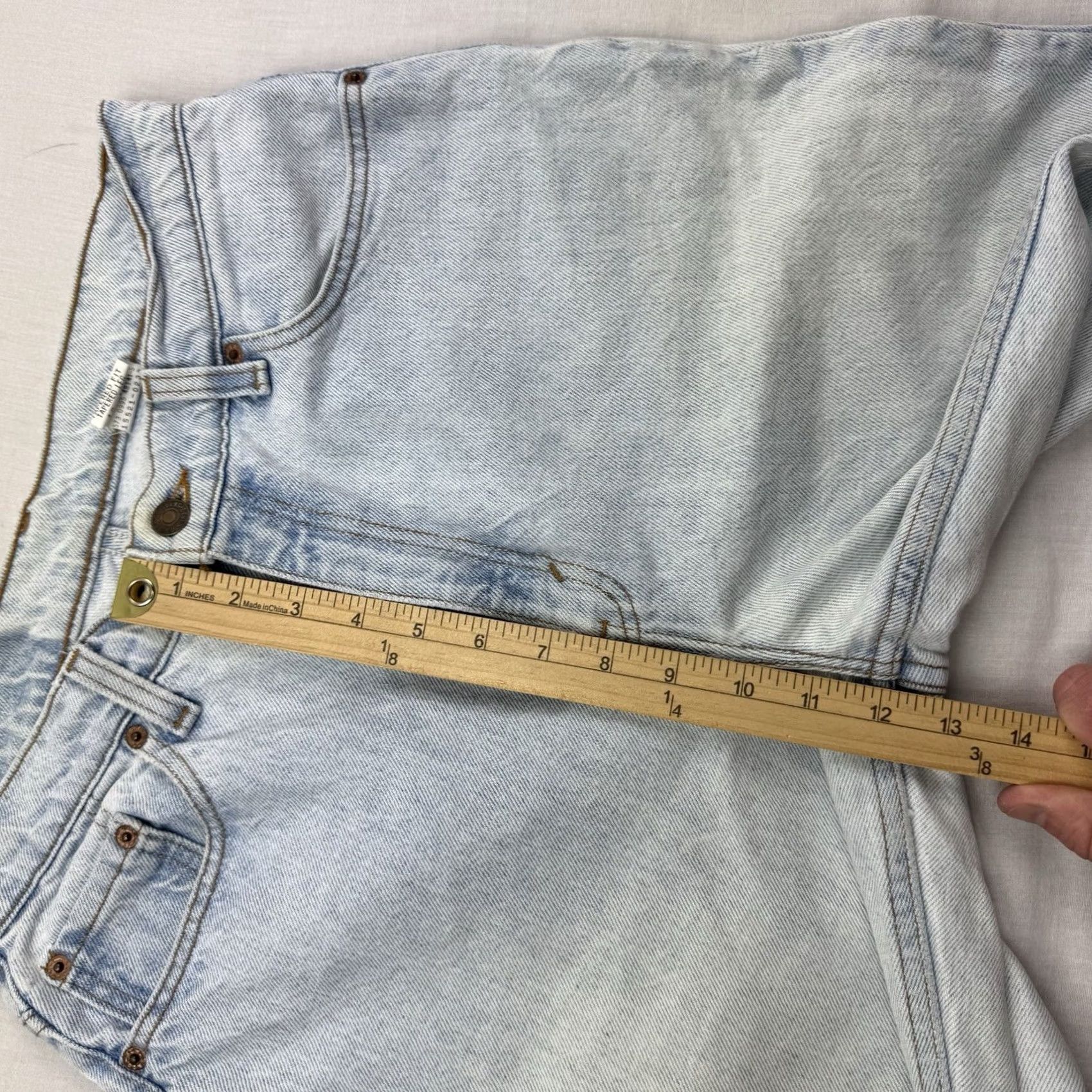Levi's VINTAGE Levis 521 Jeans Womens 12 MED Tapered High Waist Hipster 90s USA Size 34" / US 12 / IT 48 - 7 Thumbnail
