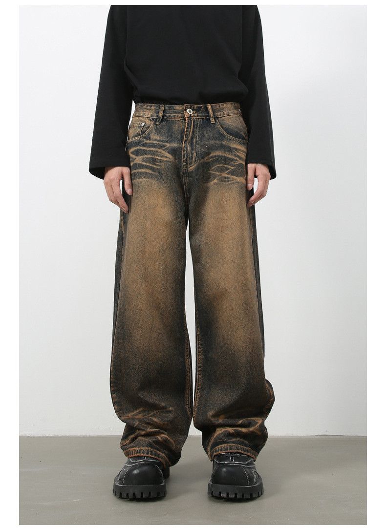 Japanese Brand American high street retro distressed loose straight jeans Size US 32 / EU 48 - 1 Thumbnail