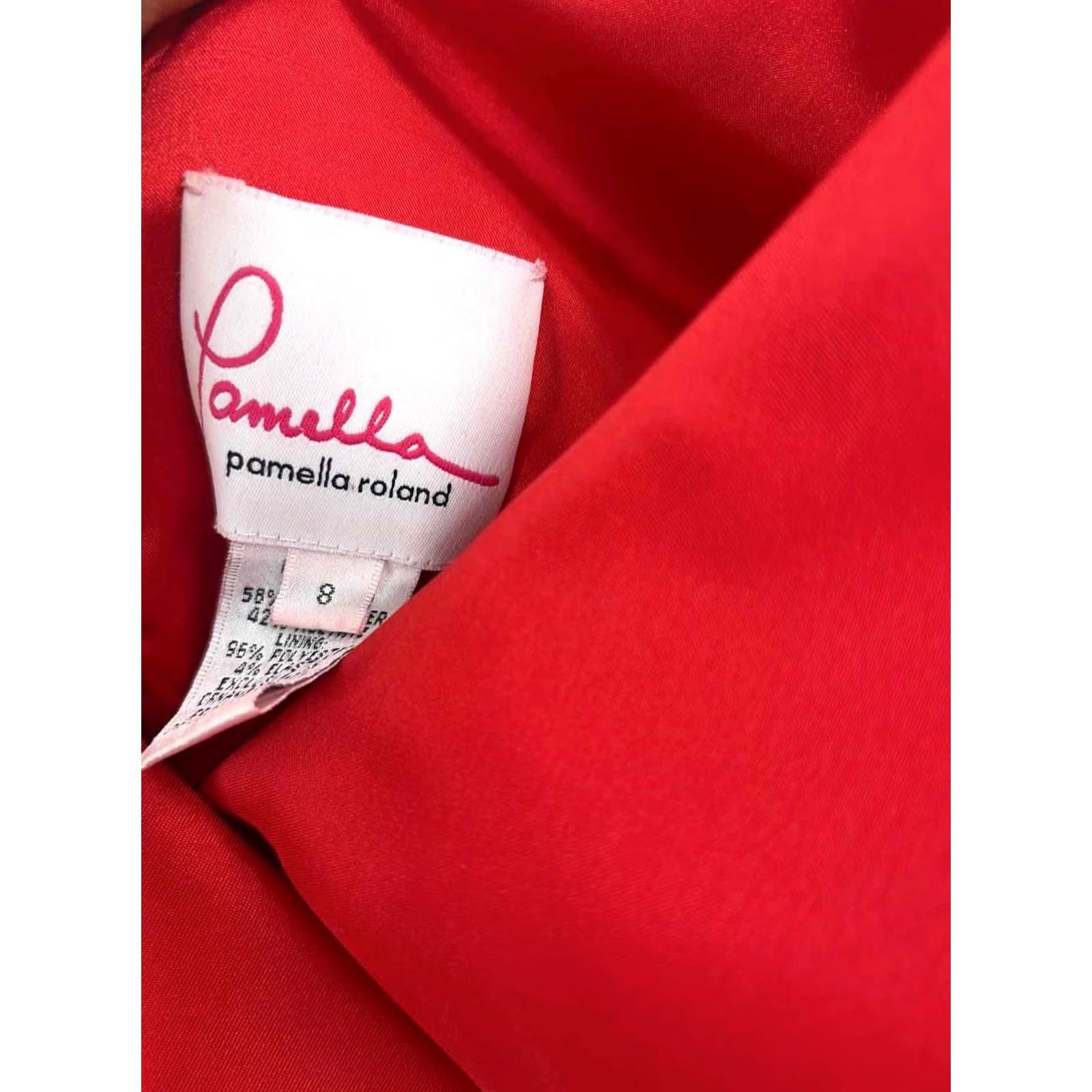 Vintage Pamella Roland Red Maxi Evening Gown 8 - Pre-Owned Size M / US 6-8 / IT 42-44 - 5 Thumbnail