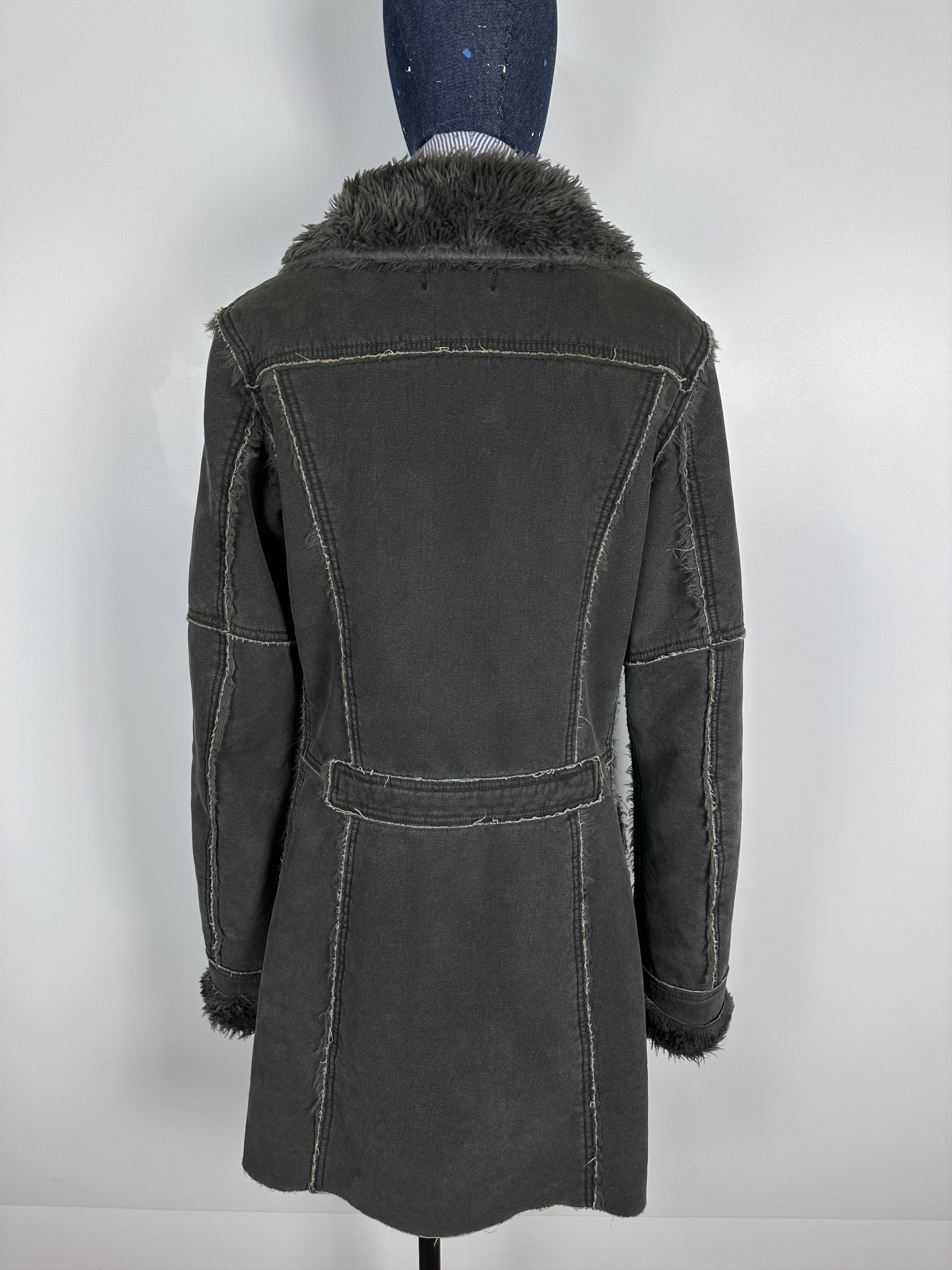 Diesel × Grailed × Vintage Diesel Grey Fur Mod Coat Unique Stitching Comfortable Size M / US 6-8 / IT 42-44 - 7 Thumbnail